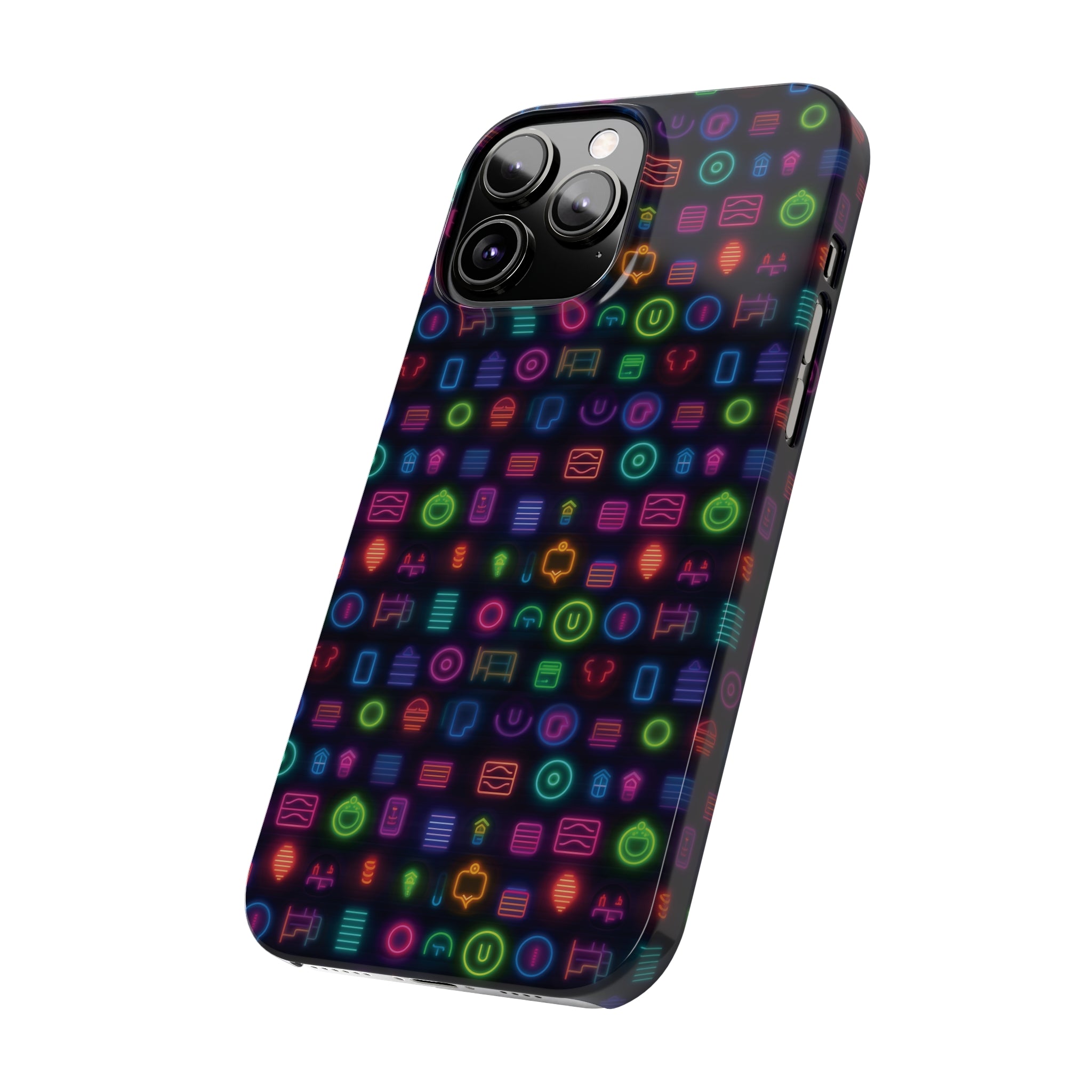 Slim Phone Cases (AOP) - Seamless Neon Designs 02