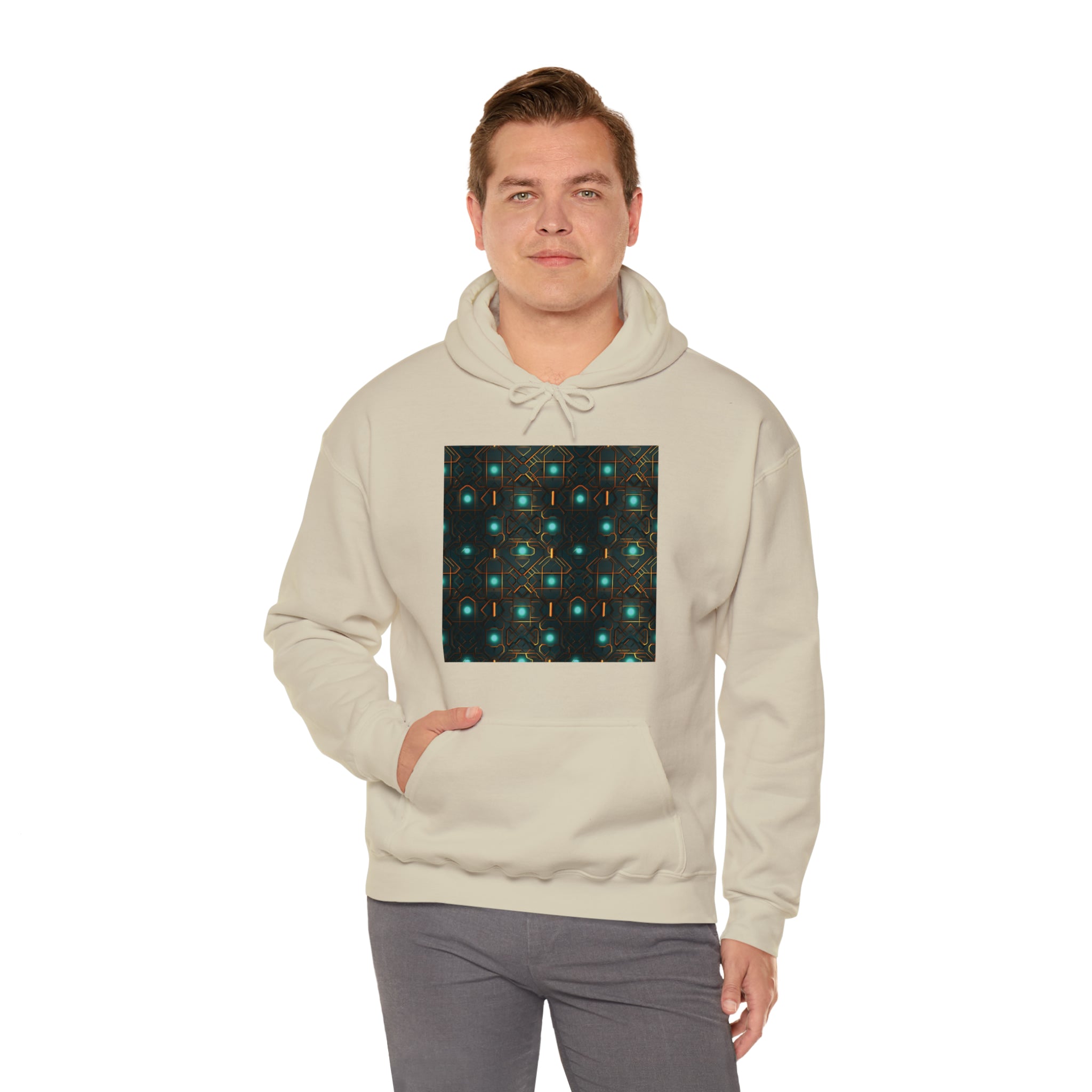 Unisex Heavy Blend™ Hooded Sweatshirt - Abstract Neon Designs 09