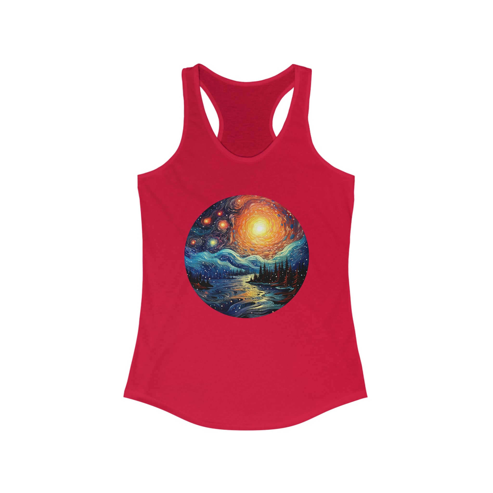 Women's Ideal Racerback Tank - Pointillism Designs 16