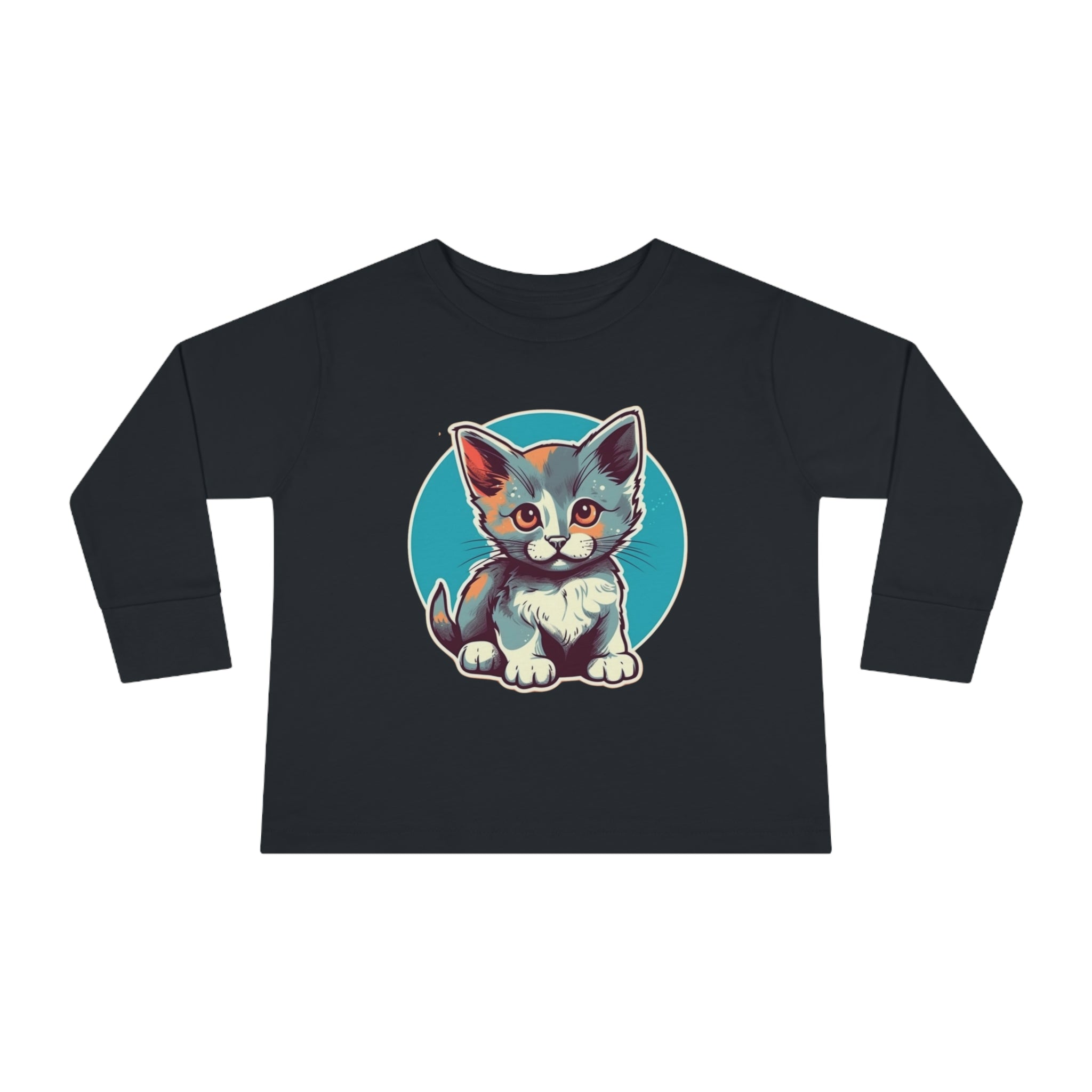 Toddler Long Sleeve Tee - Cat Kitten