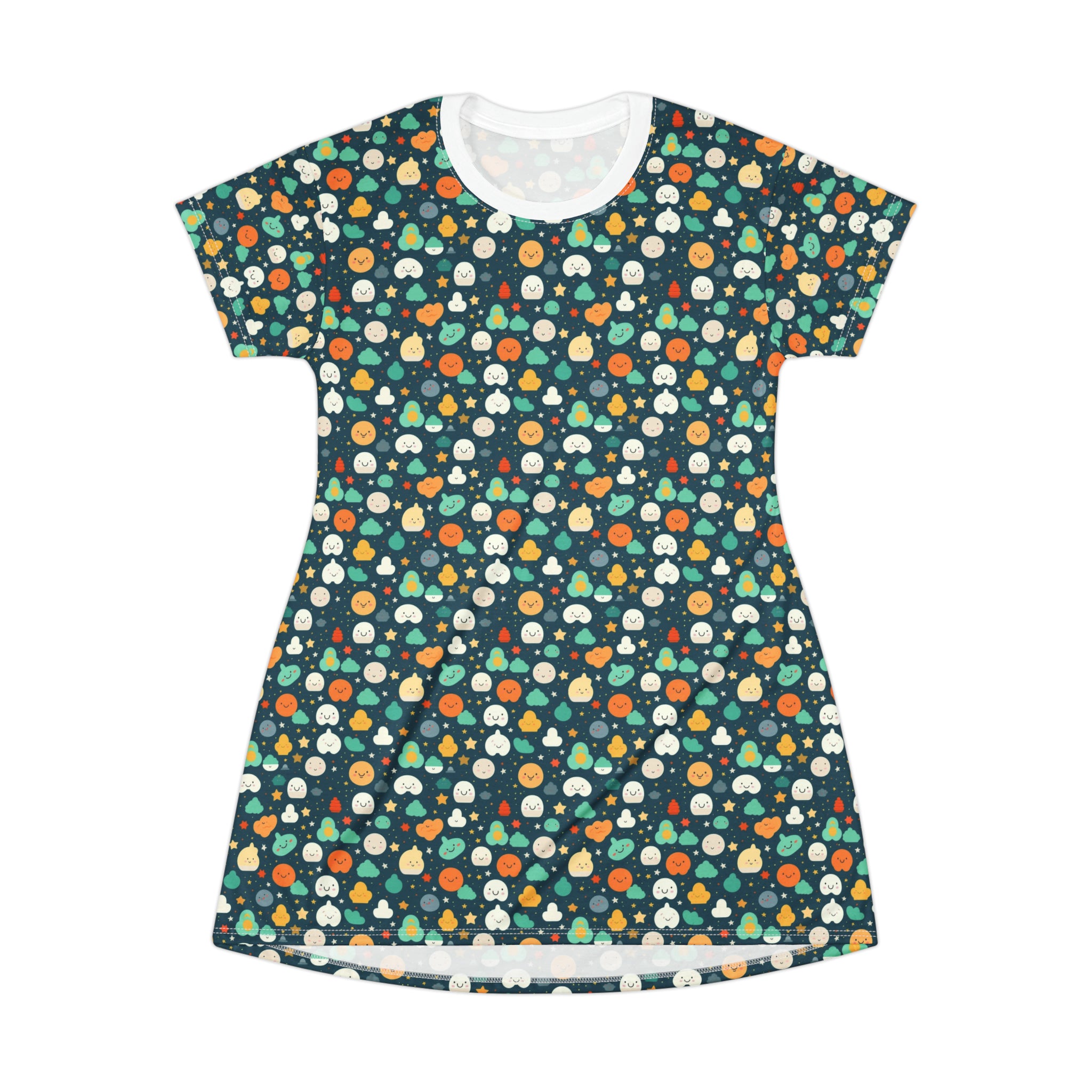 T-Shirt Dress (AOP) - Adorable Seamless Design 04