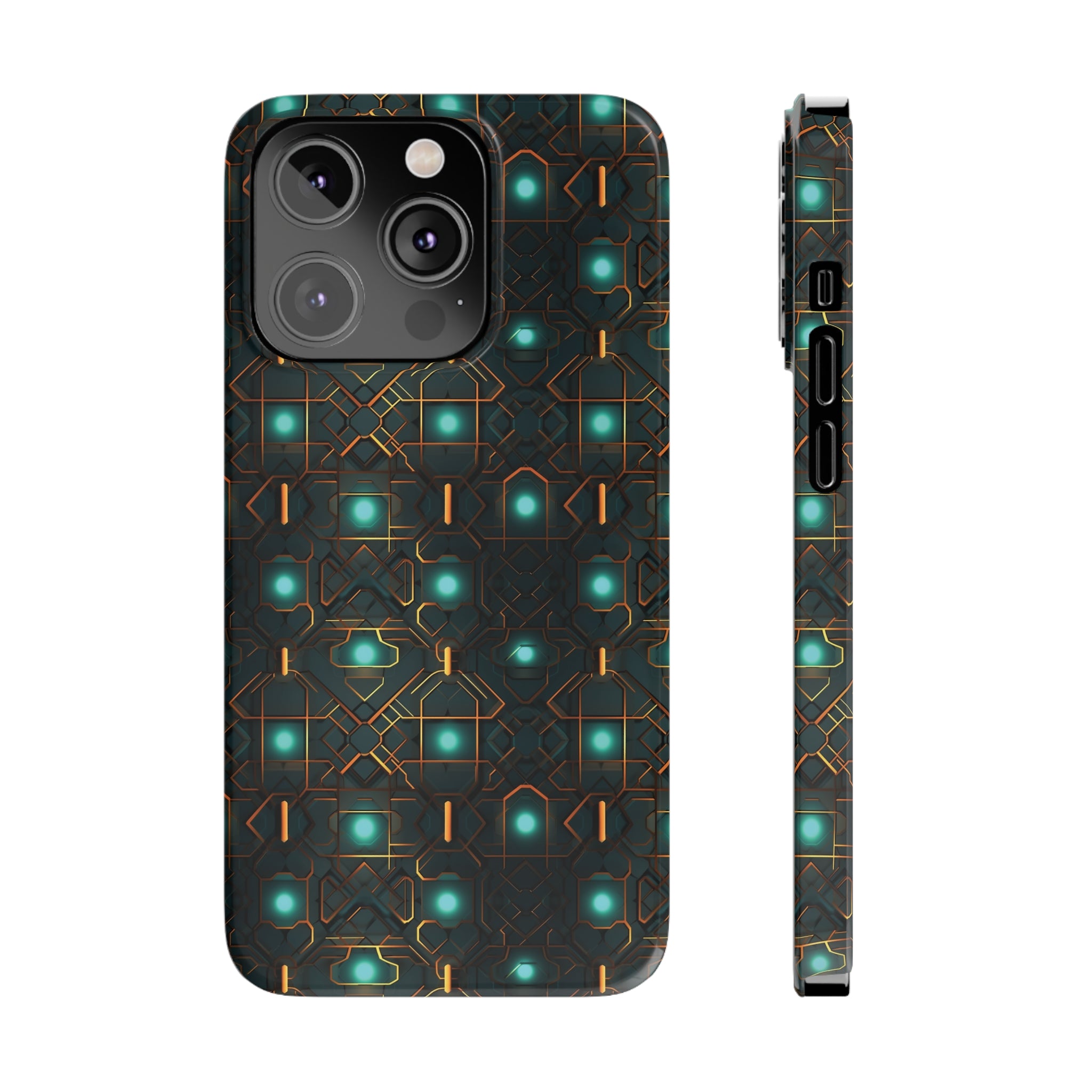 Slim Phone Cases (AOP) - Seamless Futuristic Designs 01