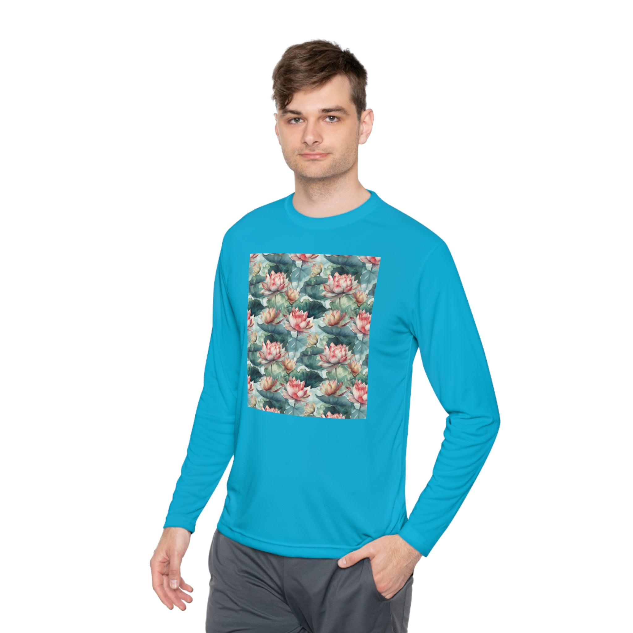 Unisex Lightweight Long Sleeve Tee (AOP) - Abstract Designs 13