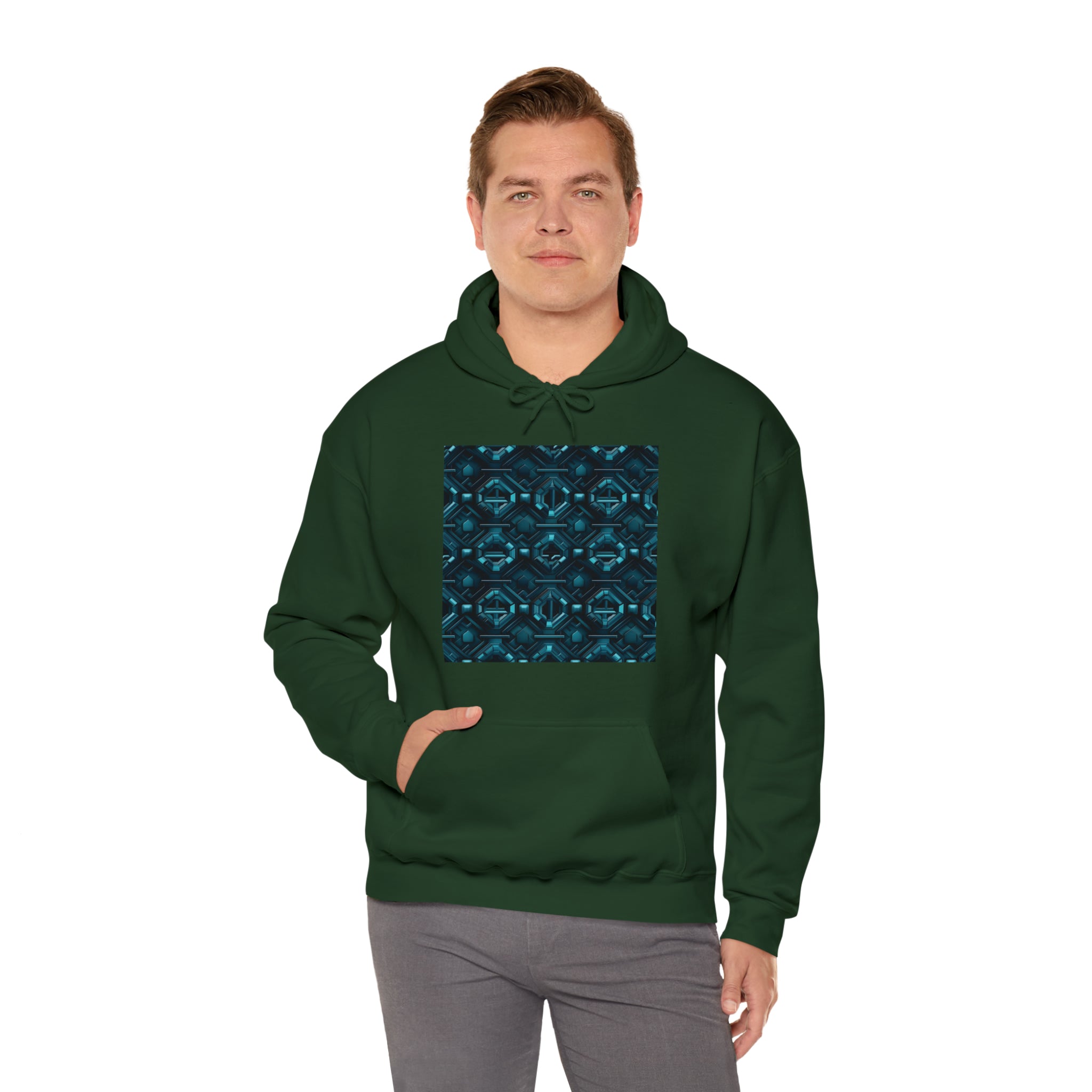 Unisex Heavy Blend™ Hooded Sweatshirt - Abstract Neon Designs 08