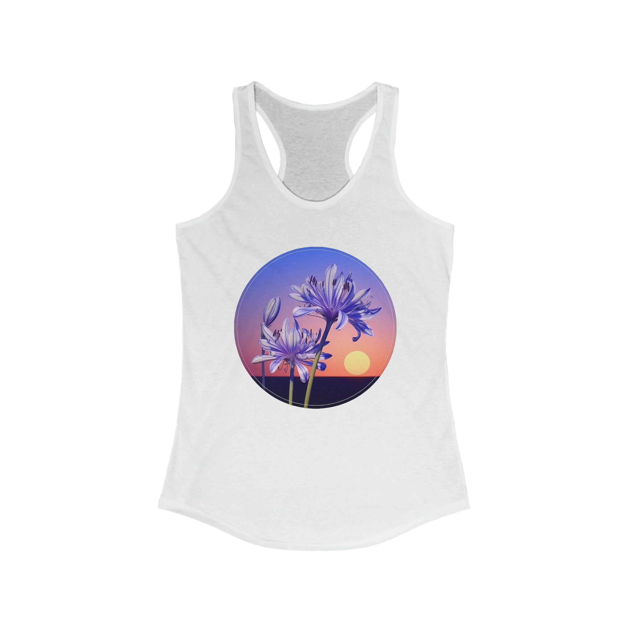 Women's Ideal Racerback Tank - Flowers - Agapanthus