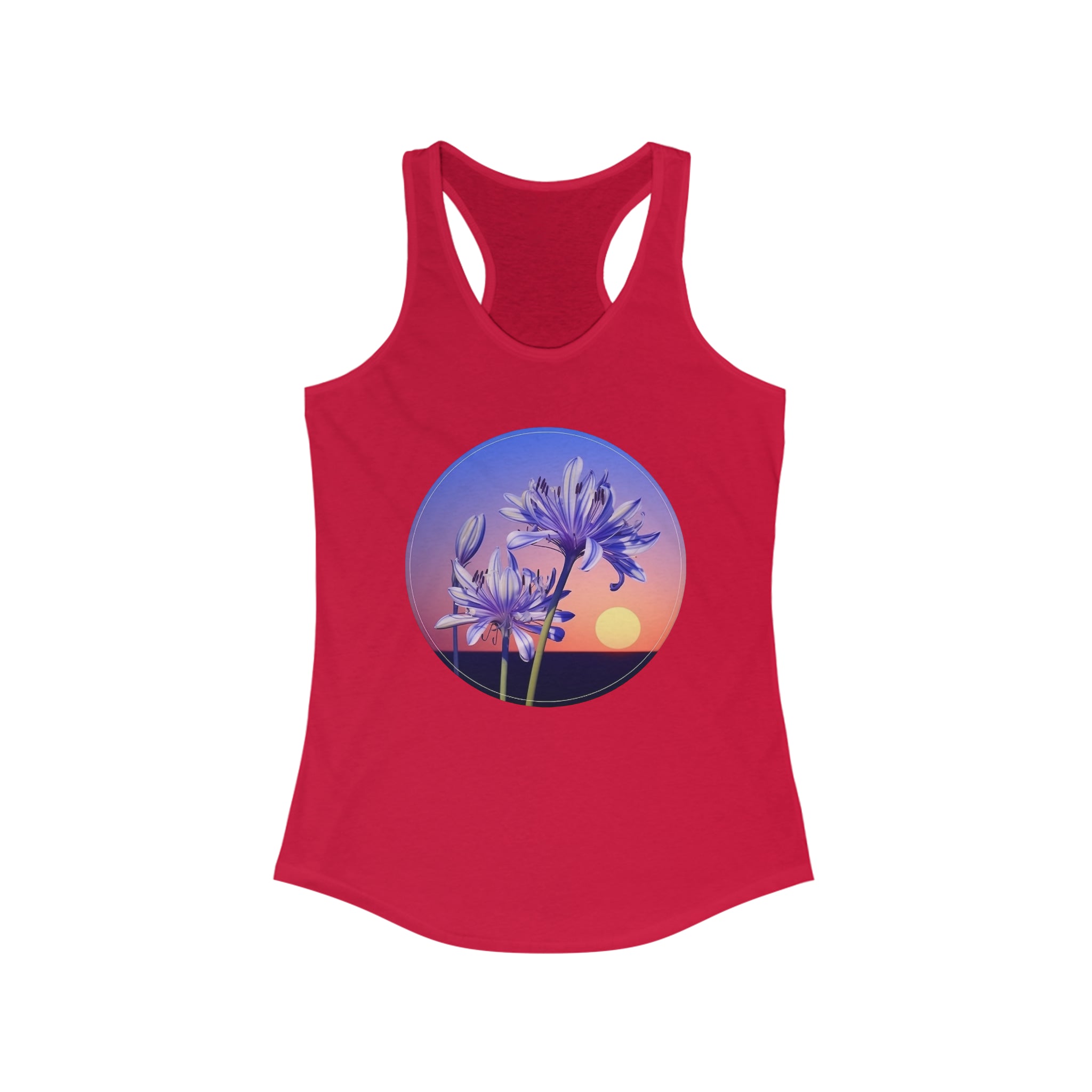 Women's Ideal Racerback Tank - Flowers - Agapanthus