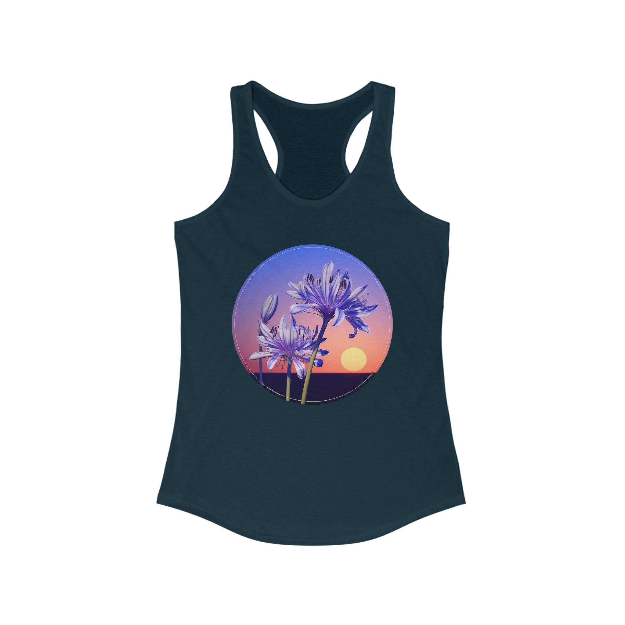 Women's Ideal Racerback Tank - Flowers - Agapanthus