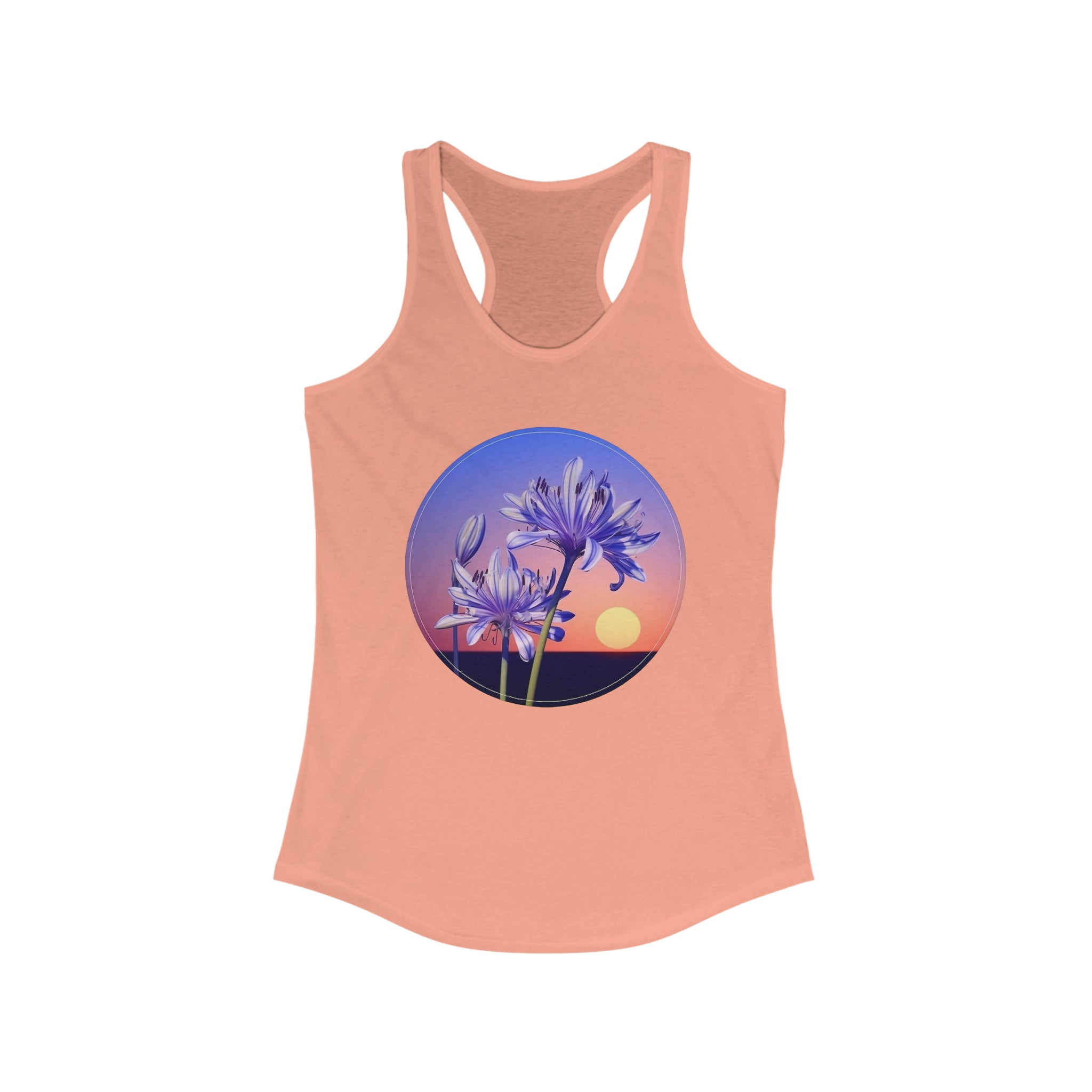 Women's Ideal Racerback Tank - Flowers - Agapanthus