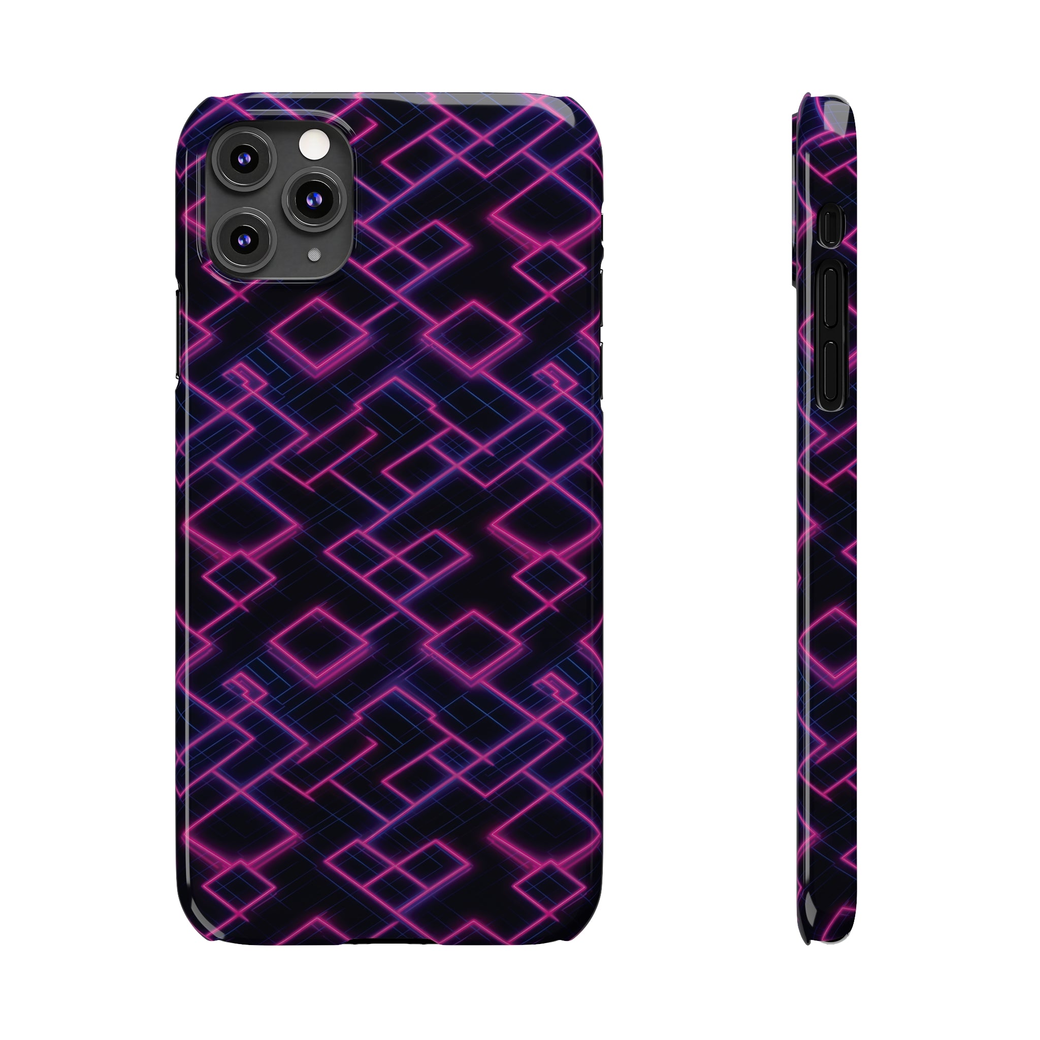 Slim Phone Cases (AOP) - Seamless Synthwave Designs 01