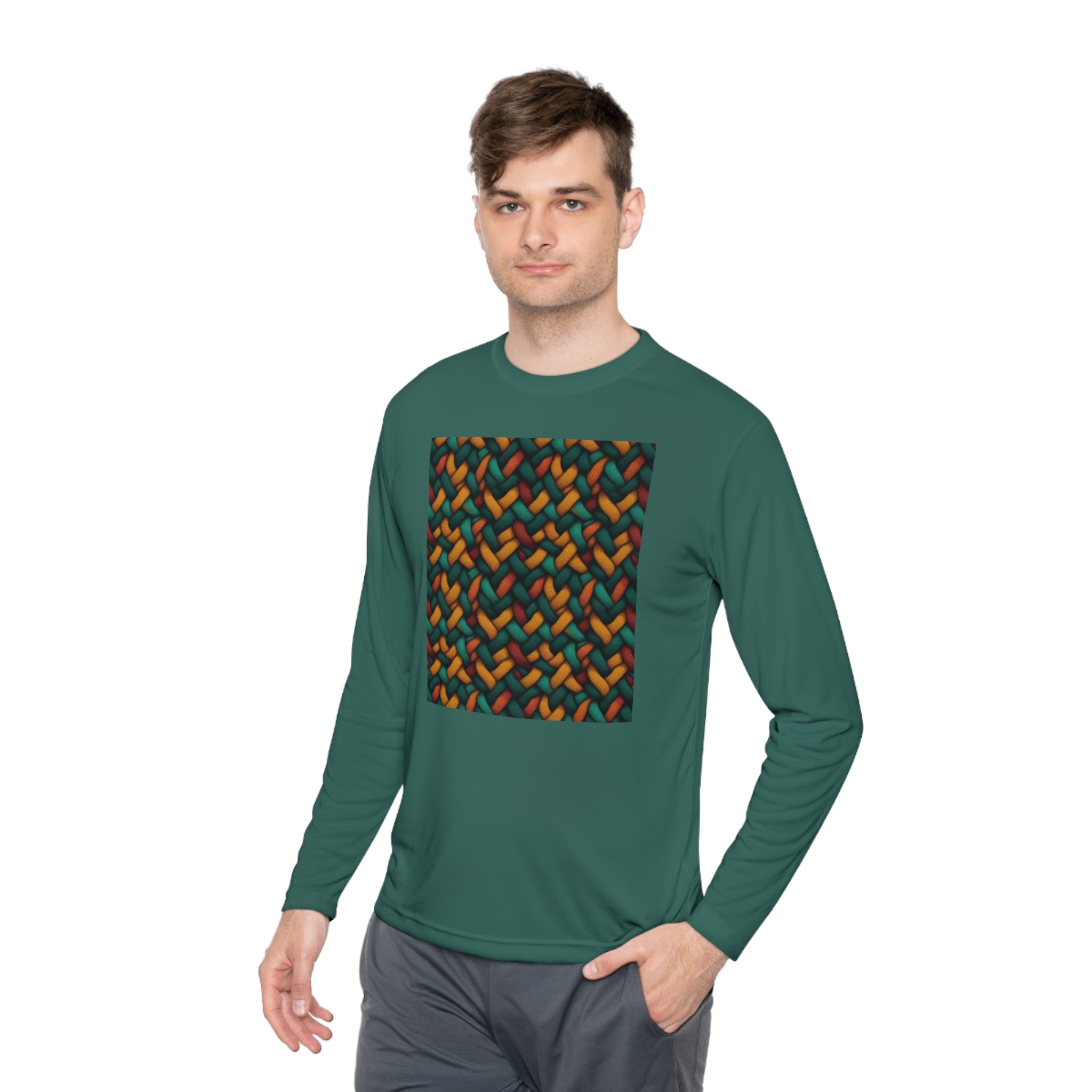 Unisex Lightweight Long Sleeve Tee (AOP) - Abstract Designs 12