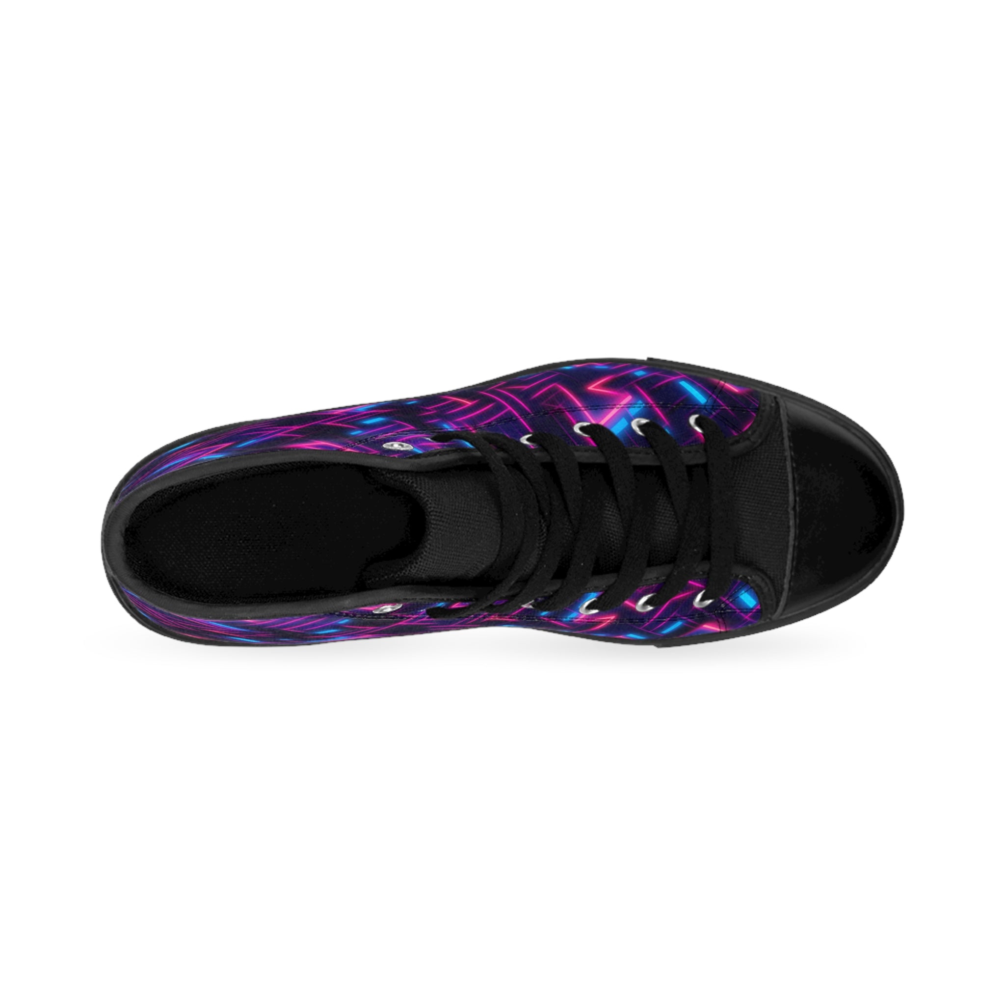 Men's Classic Sneakers (AOP) - Seamless Vibrant Synthwave Designs 01