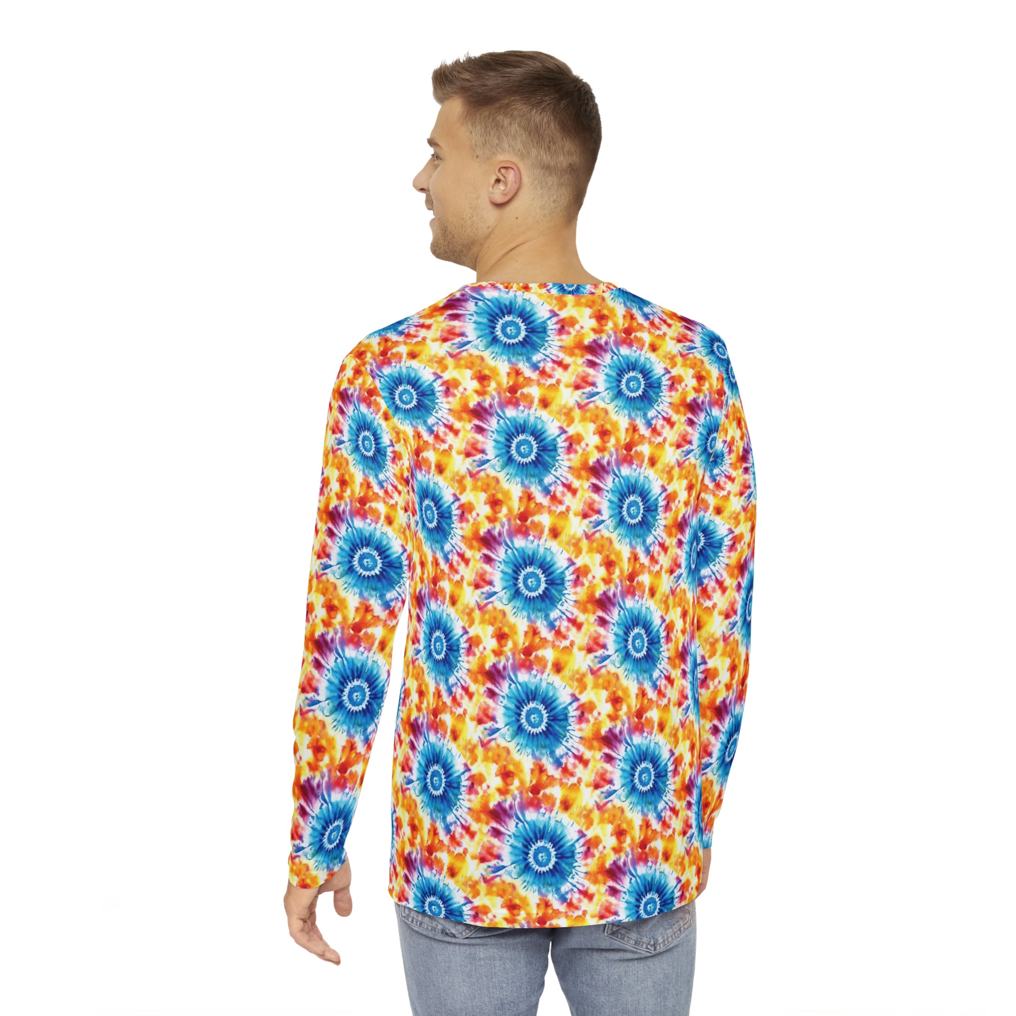 Men's Long Sleeve Shirt (AOP) - Tie Dye Designs 04