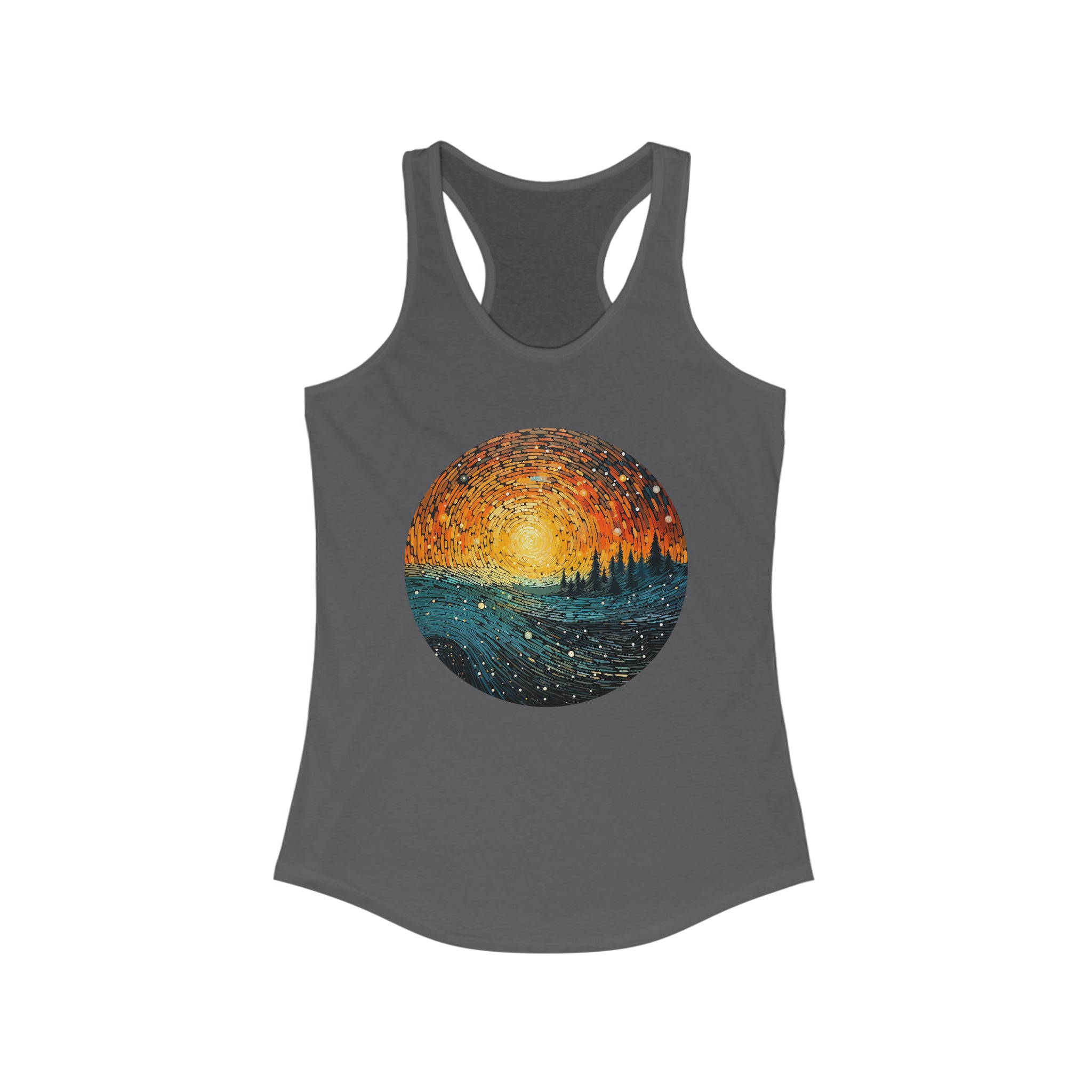 Women's Ideal Racerback Tank - Pointillism Designs 04