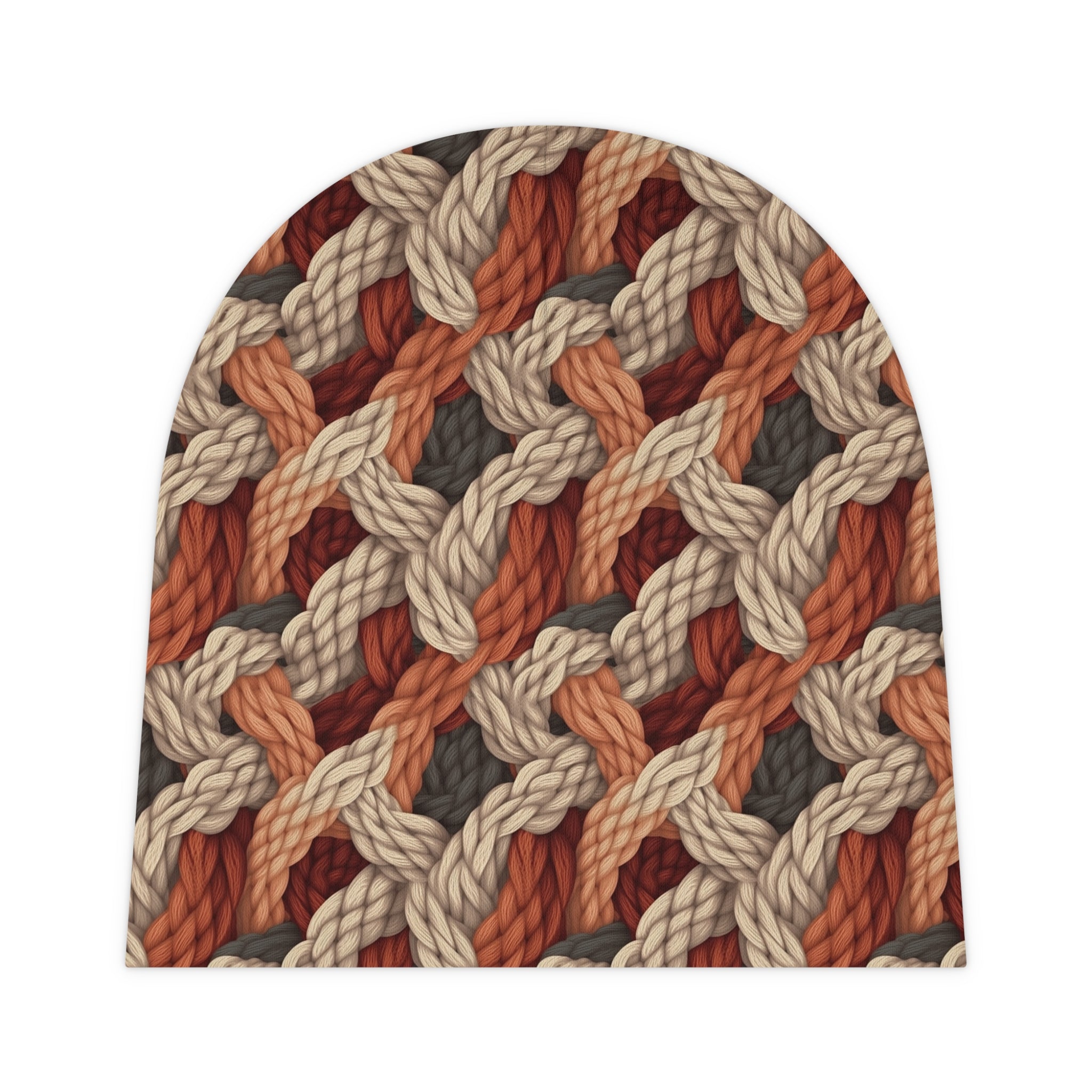 Baby Beanie (AOP) - Seamless Knit Art Design 06