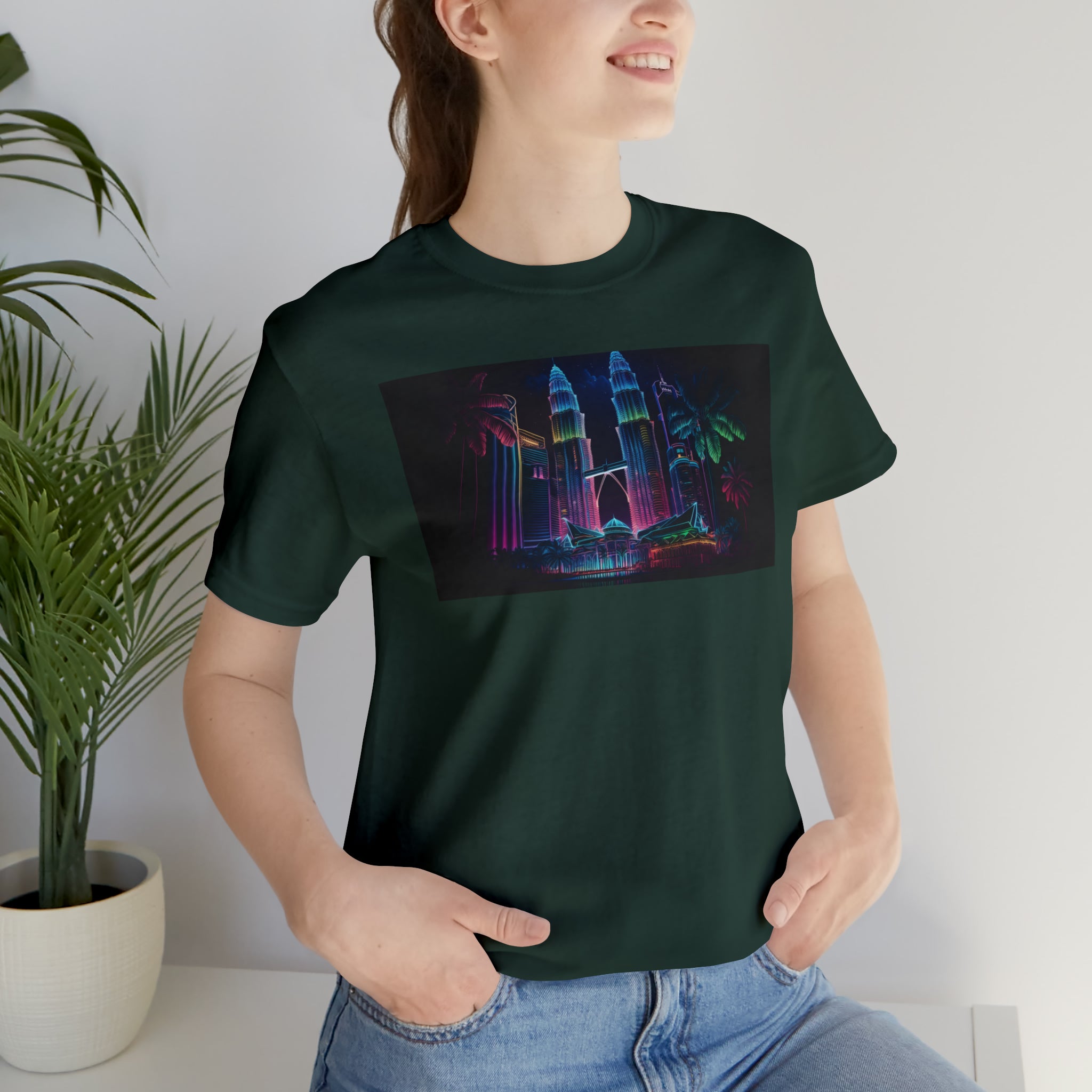 Unisex Jersey Short Sleeve Tee - Petronas Towers, Malaysia