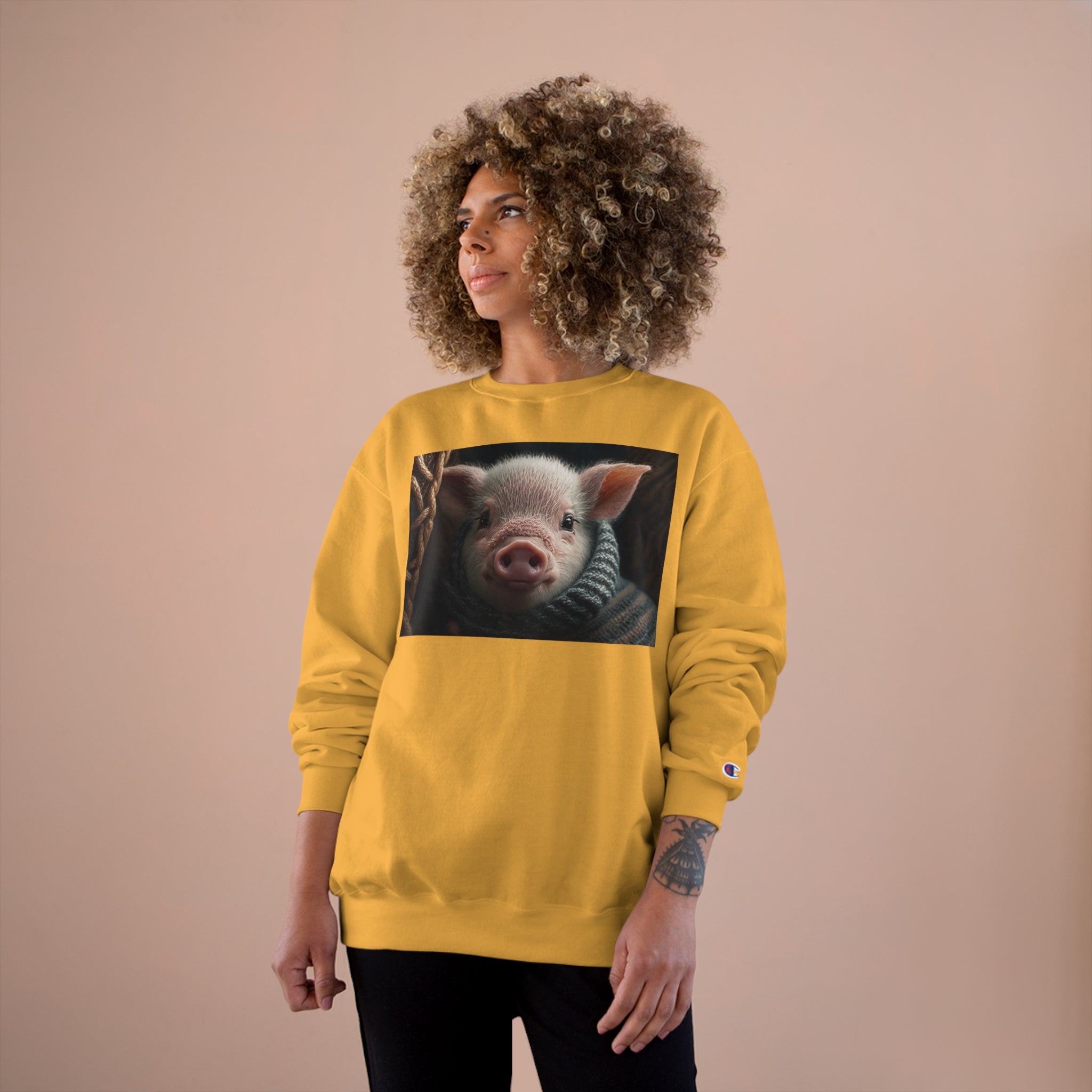 Champion Sweatshirt - Knit Animals, Piglet