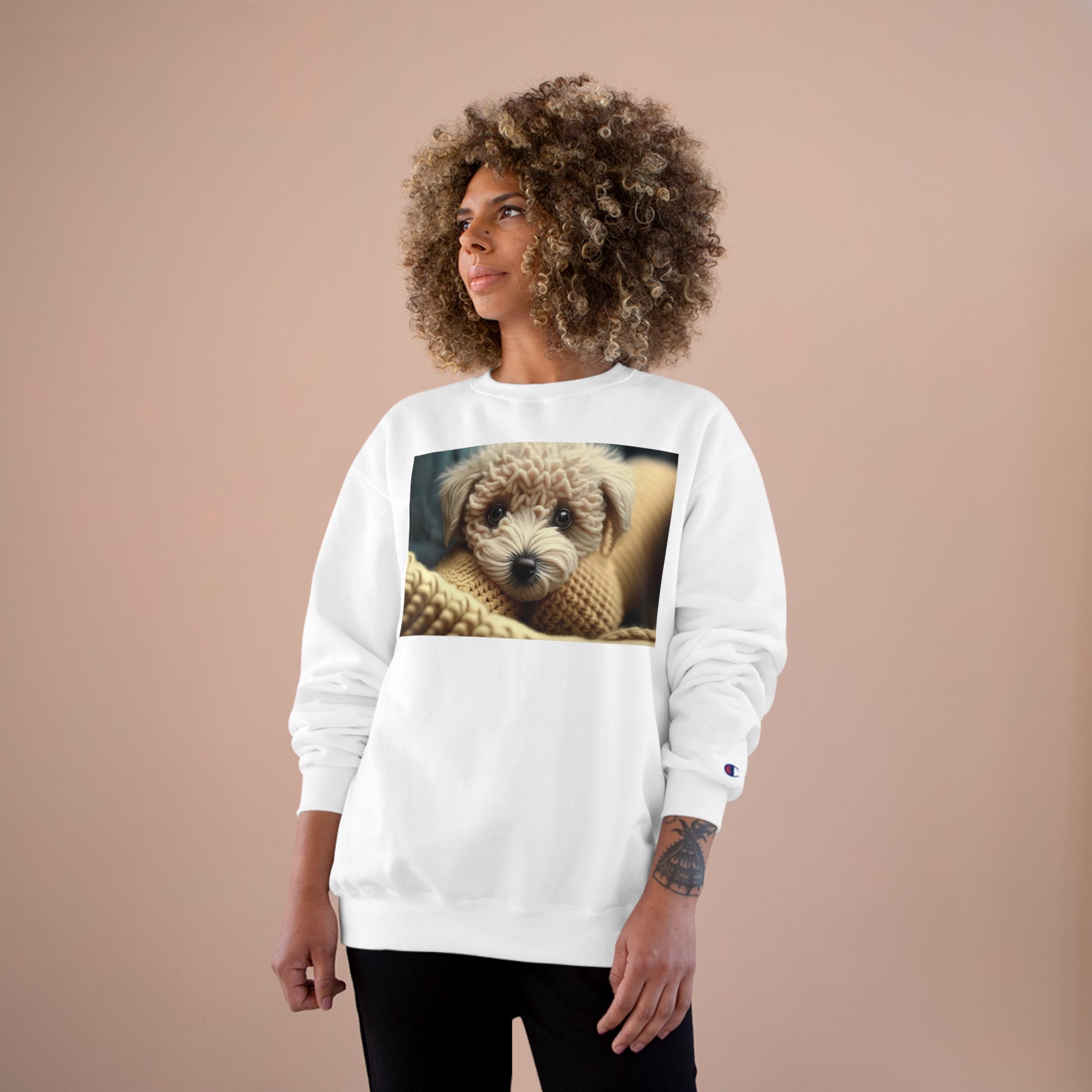 Champion Sweatshirt - Knit Animals, Puppy