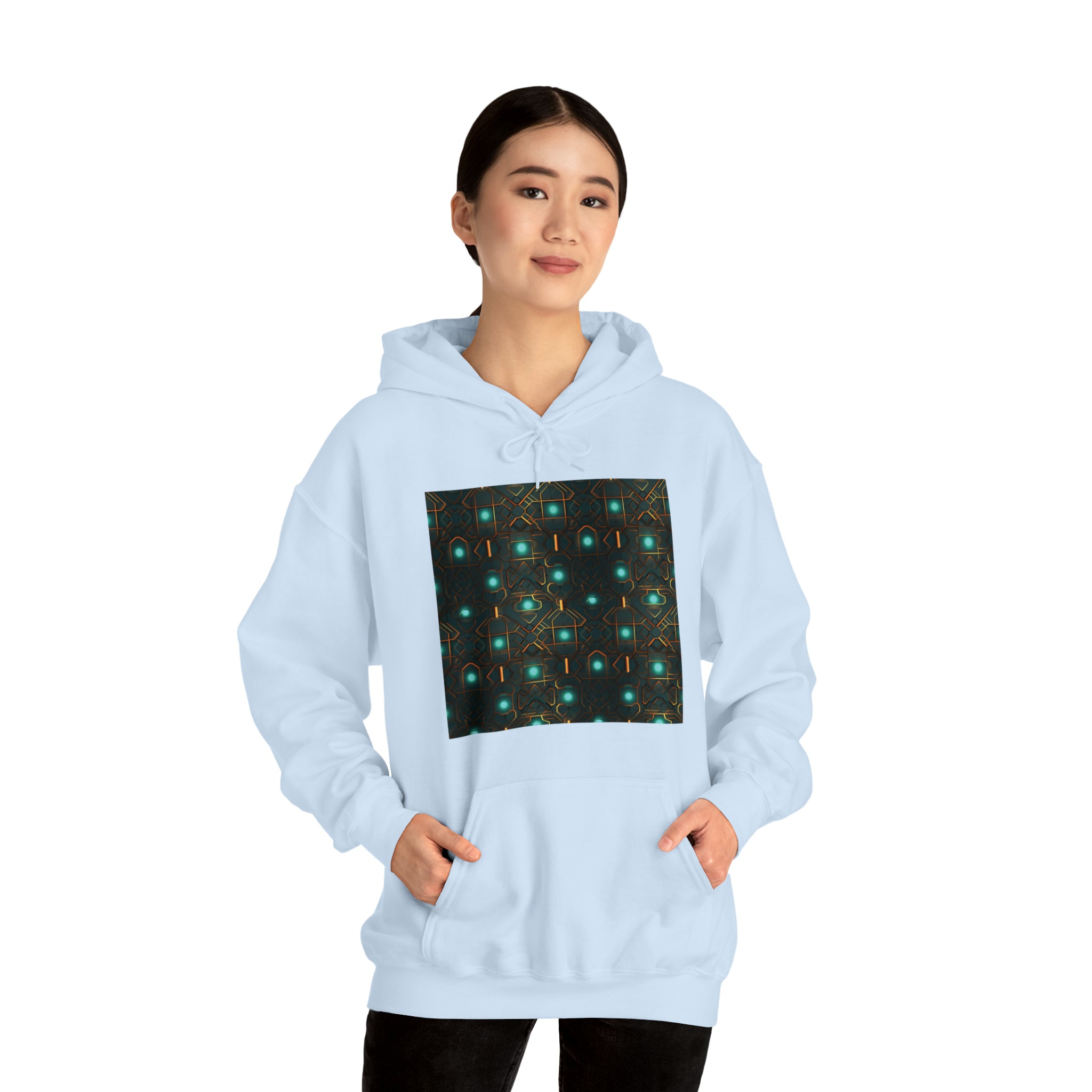 Unisex Heavy Blend™ Hooded Sweatshirt - Abstract Neon Designs 09