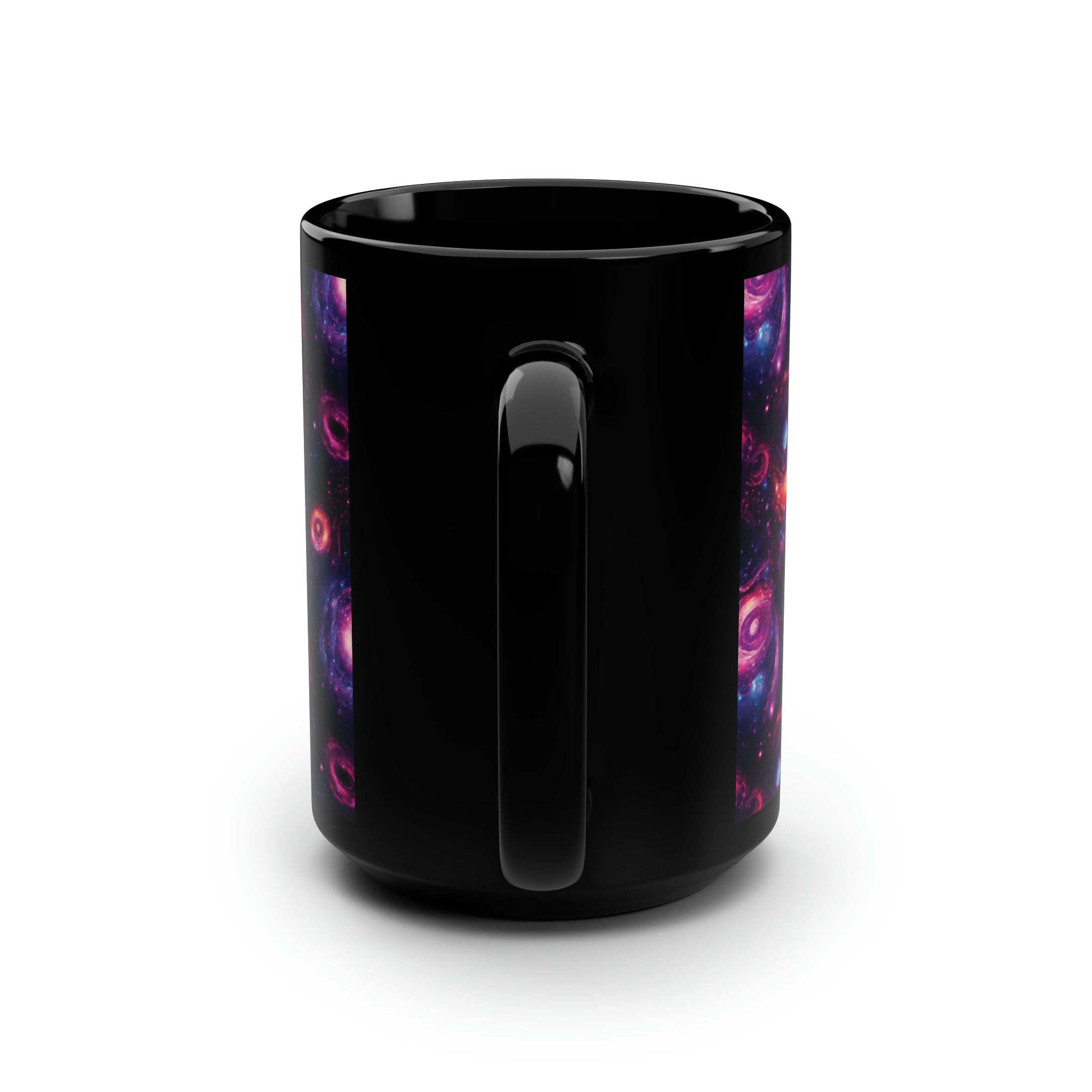 Black Mug, 15oz (AOP) - Fantasy Galaxies 05