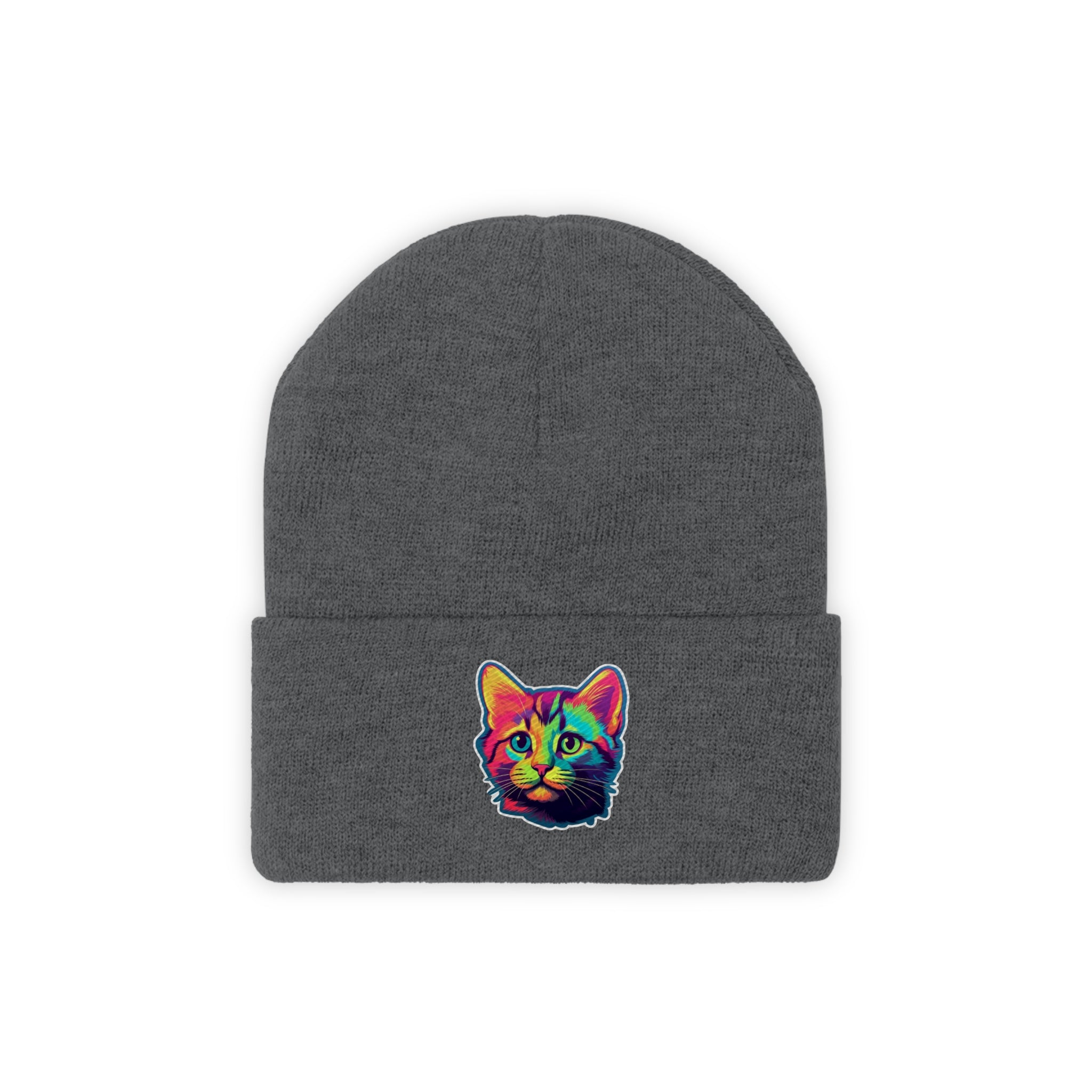 Knit Beanie - Kitten Pop Art 07