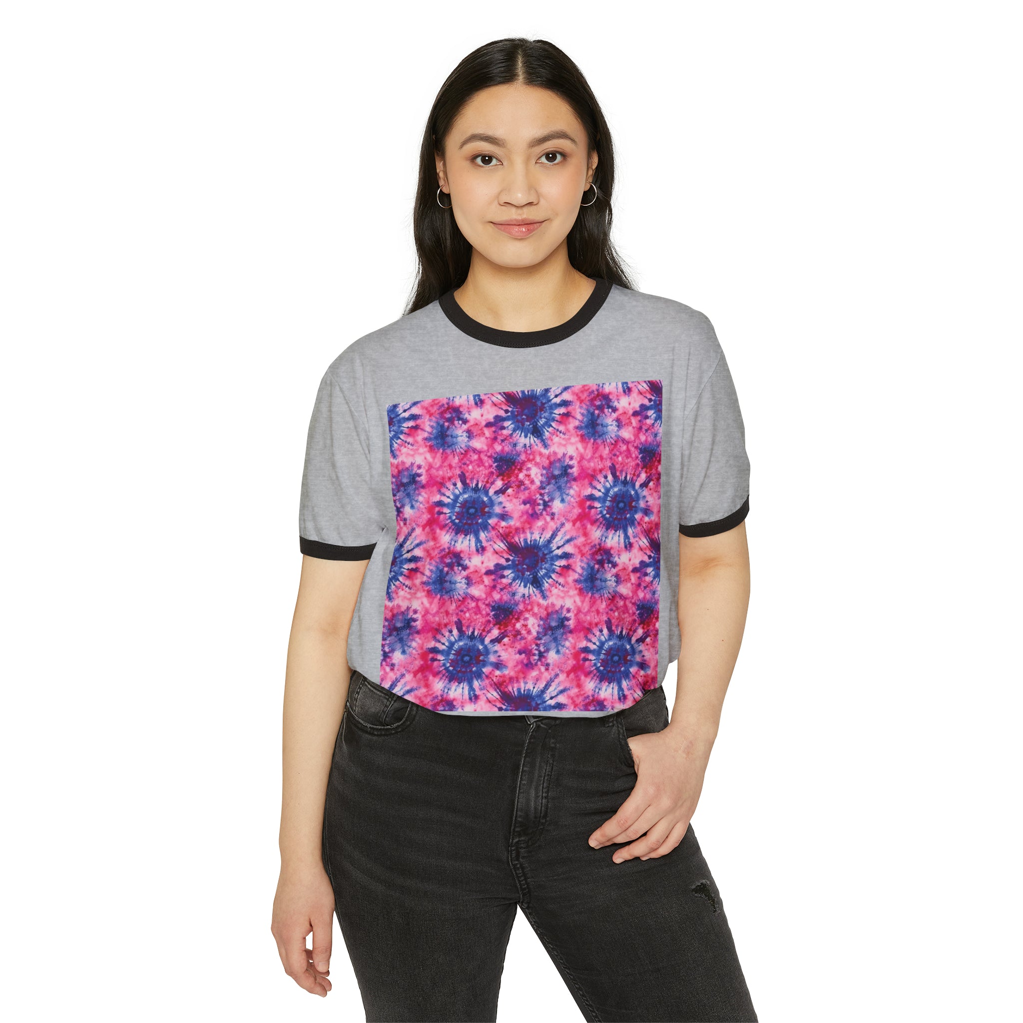 Unisex Cotton Ringer T-Shirt - Abstract Designs 07