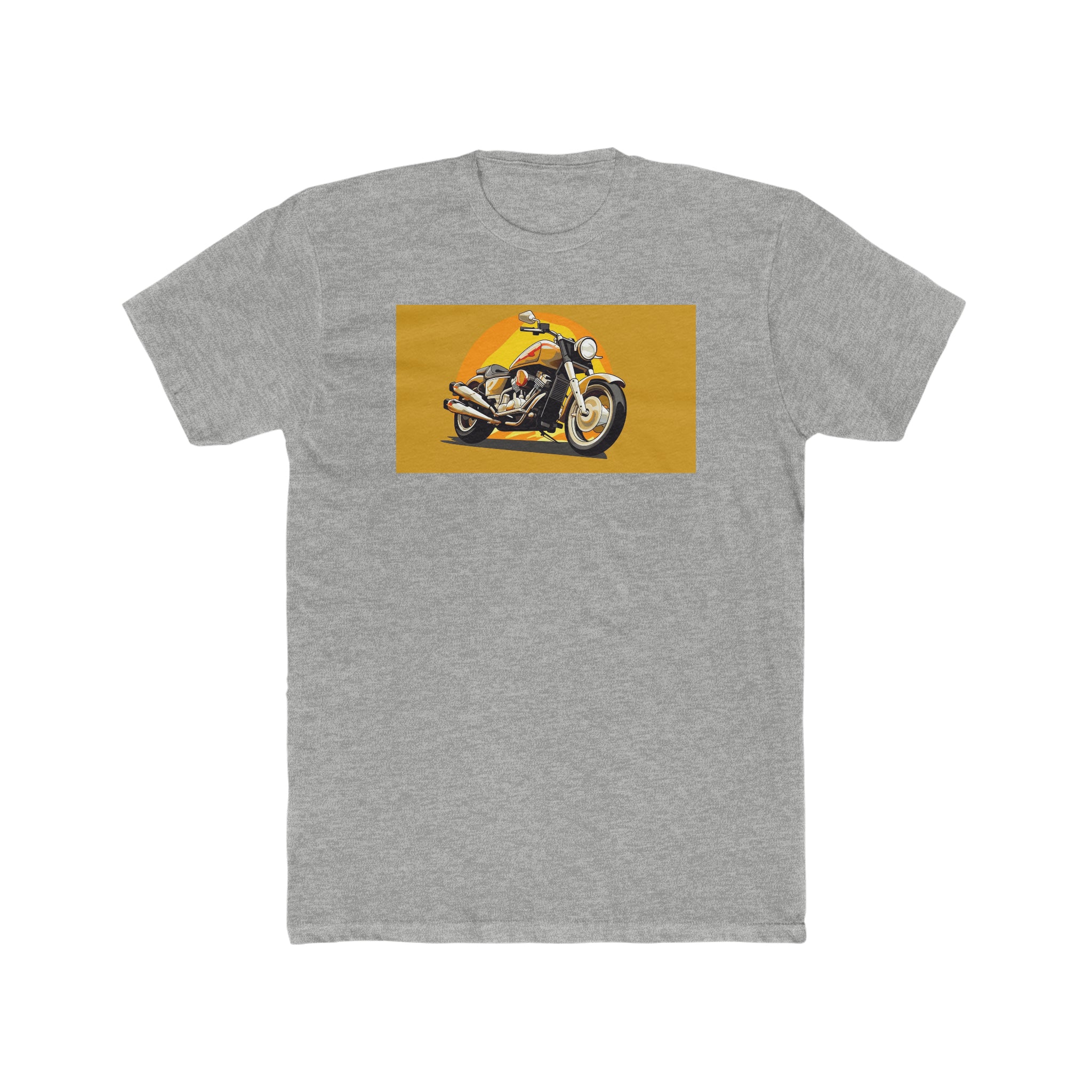 Men's Cotton Crew Tee - Pop Art - Motorcycle 02