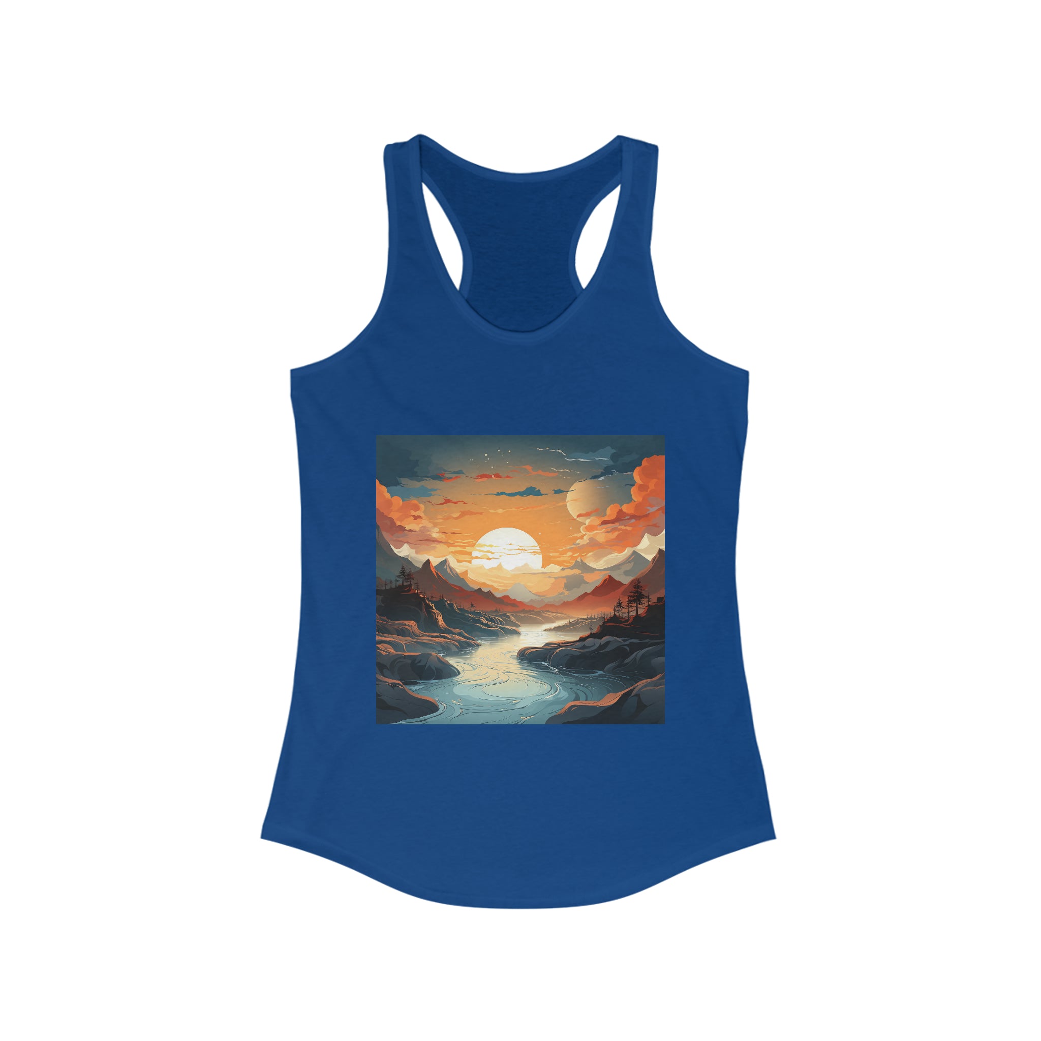 Women's Ideal Racerback Tank - Vector Art Design 38