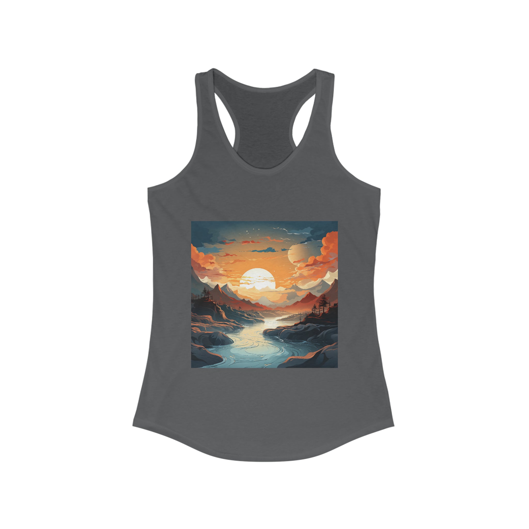 Women's Ideal Racerback Tank - Vector Art Design 38