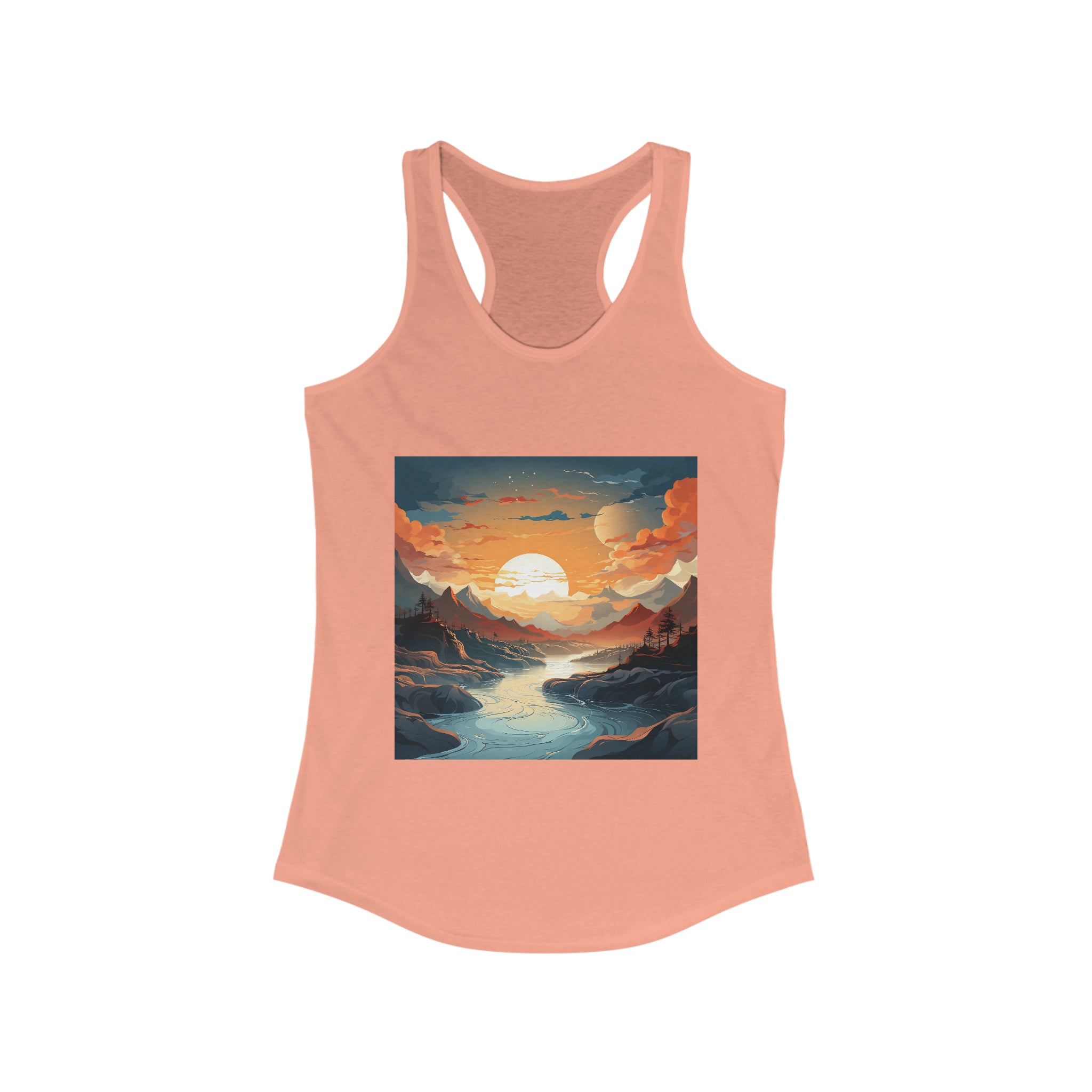 Women's Ideal Racerback Tank - Vector Art Design 38