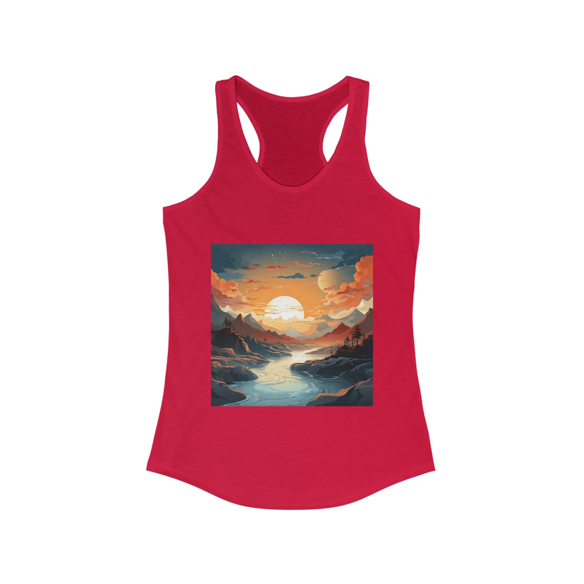 Women's Ideal Racerback Tank - Vector Art Design 38