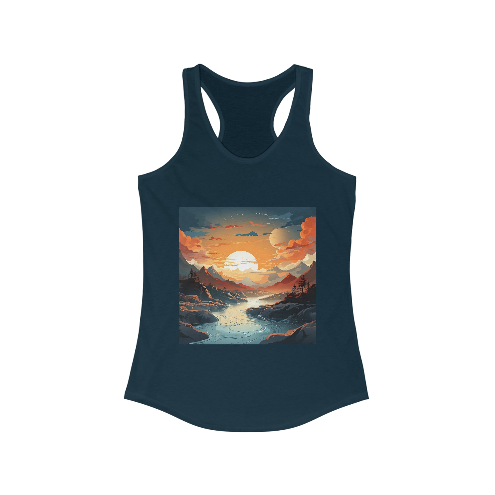 Women's Ideal Racerback Tank - Vector Art Design 38