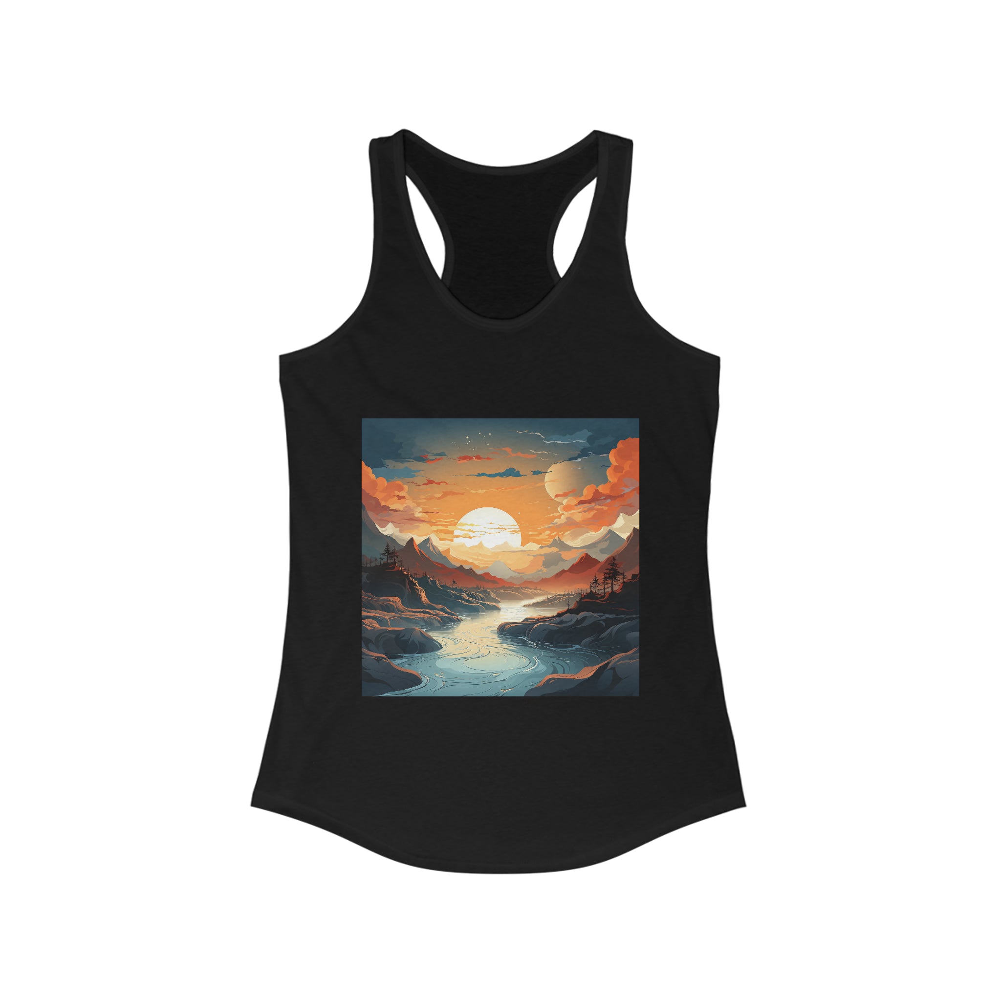 Women's Ideal Racerback Tank - Vector Art Design 38