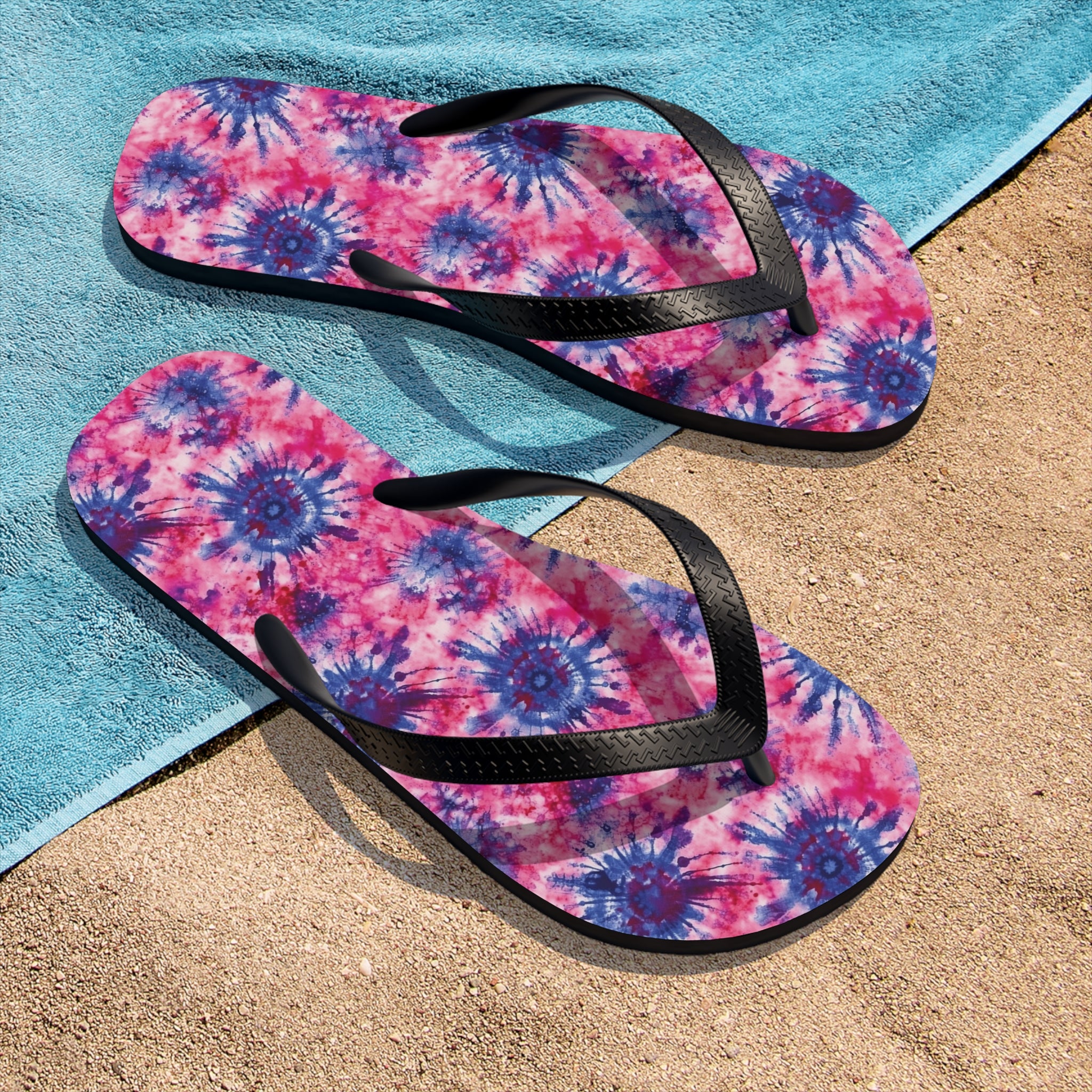 Unisex Flip-Flops (AOP) - Tie Dye Designs 03