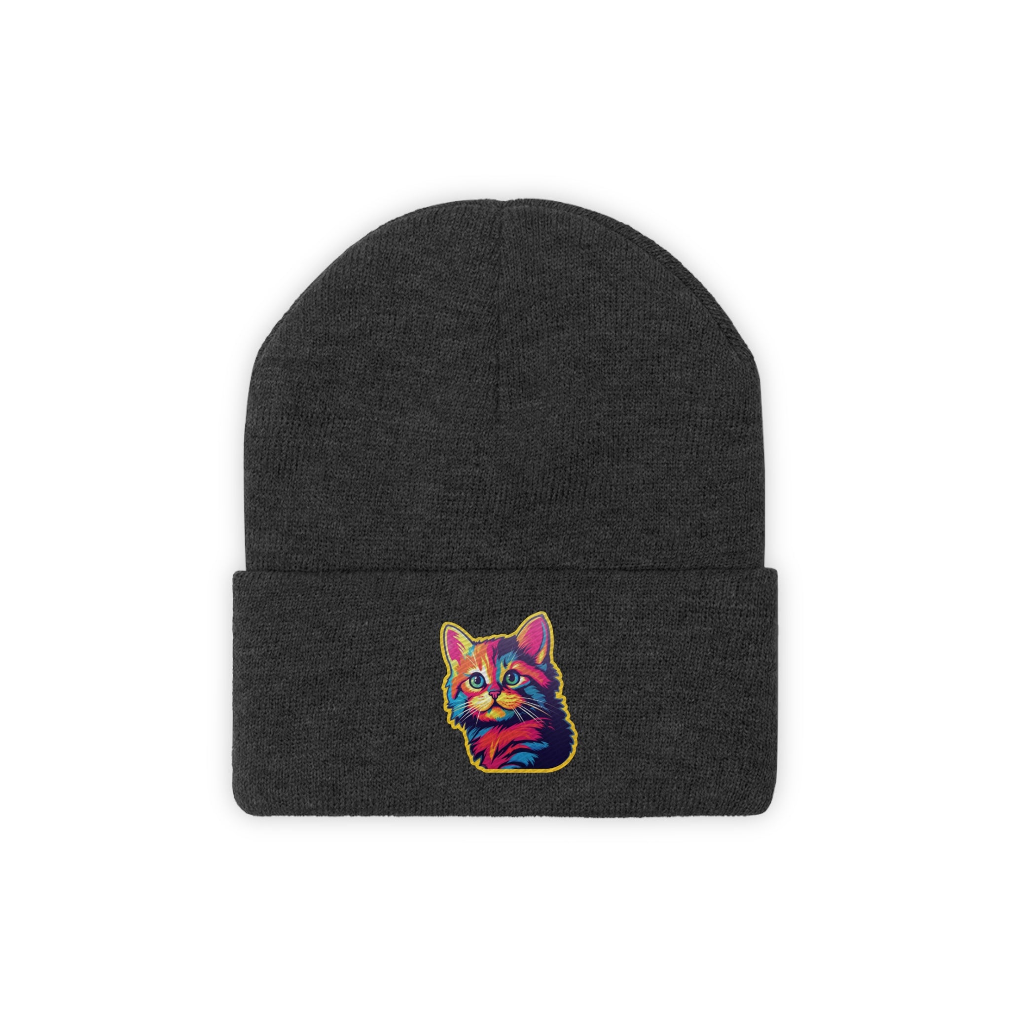 Knit Beanie - Kitten Pop Art 04