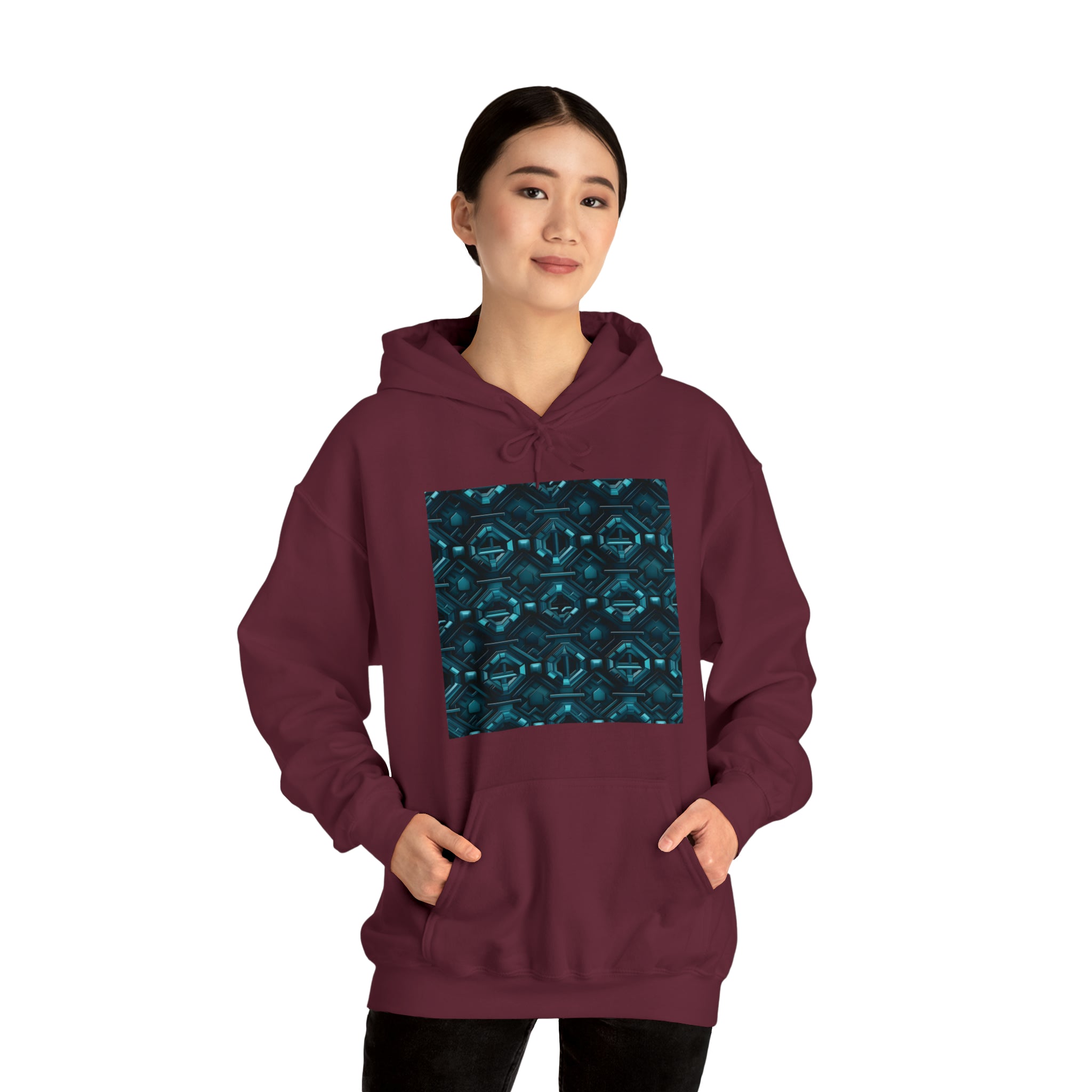 Unisex Heavy Blend™ Hooded Sweatshirt - Abstract Neon Designs 08