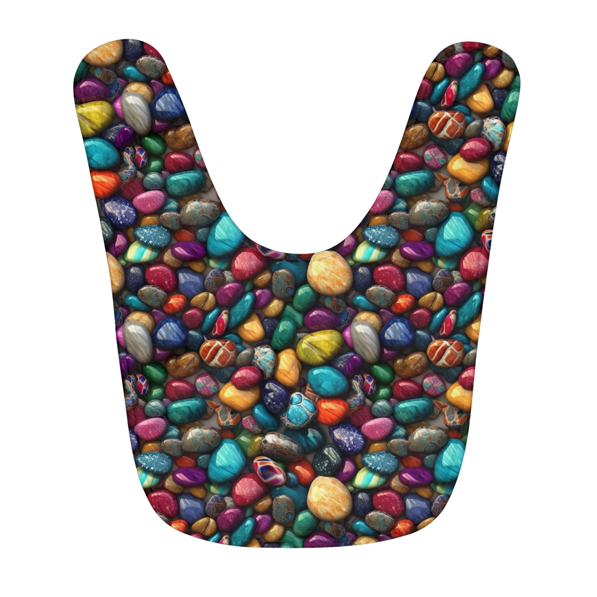 Fleece Baby Bib (AOP) - Seamless Rocks Design 10