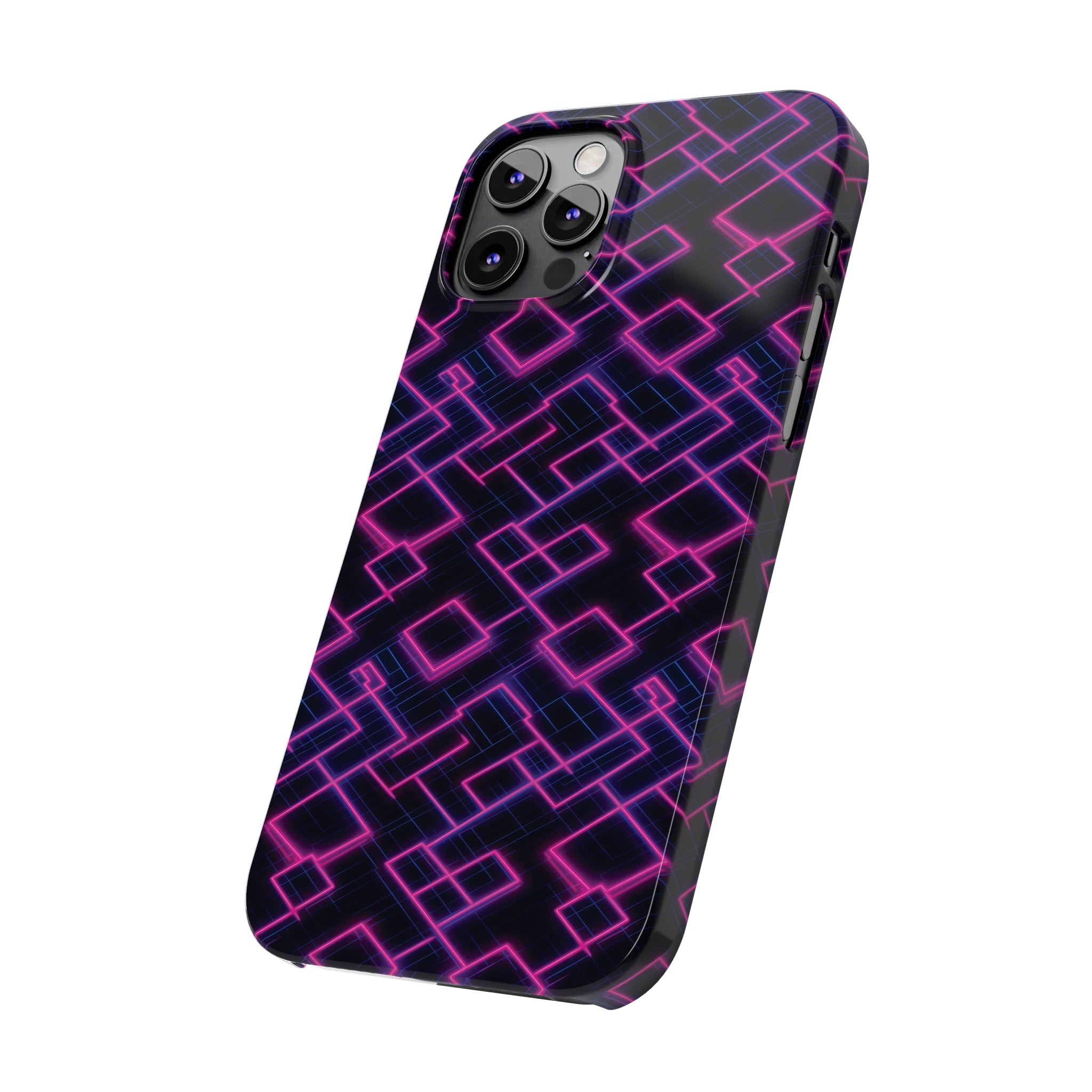 Slim Phone Cases (AOP) - Seamless Synthwave Designs 01