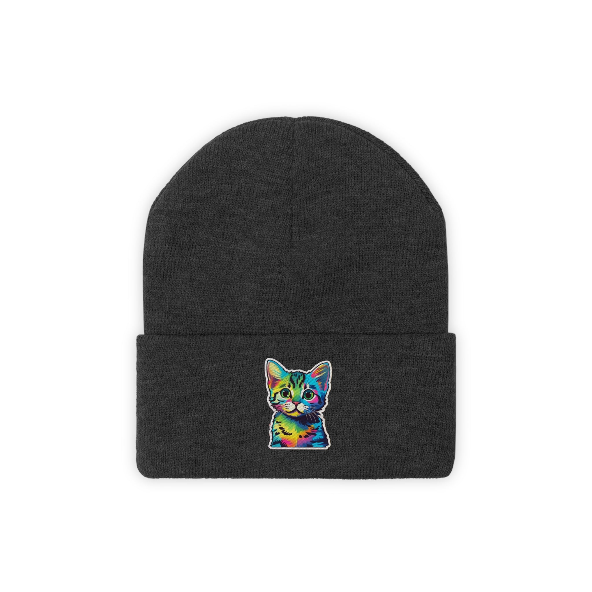 Knit Beanie - Kitten Pop Art 06