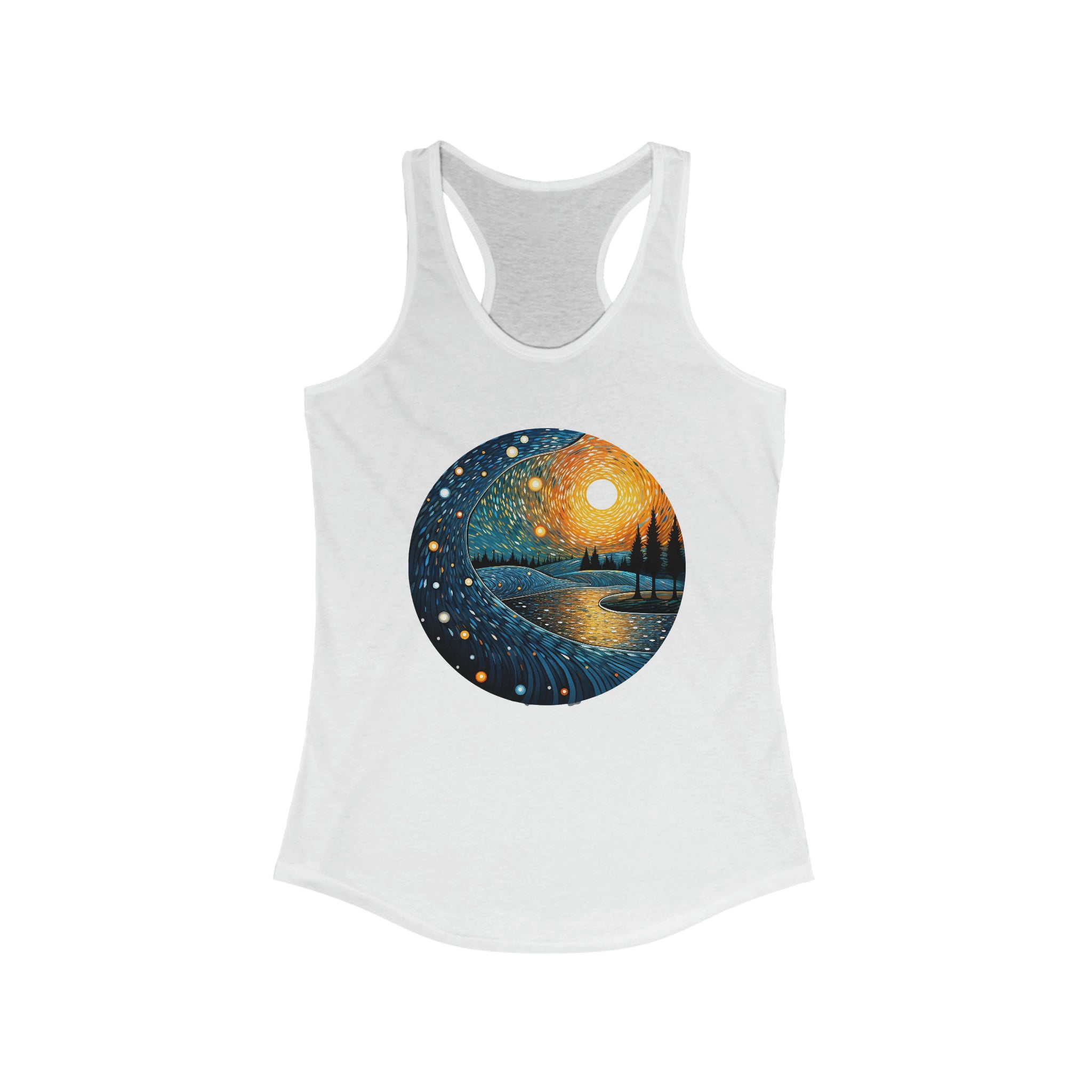 Women's Ideal Racerback Tank - Pointillism Designs 12