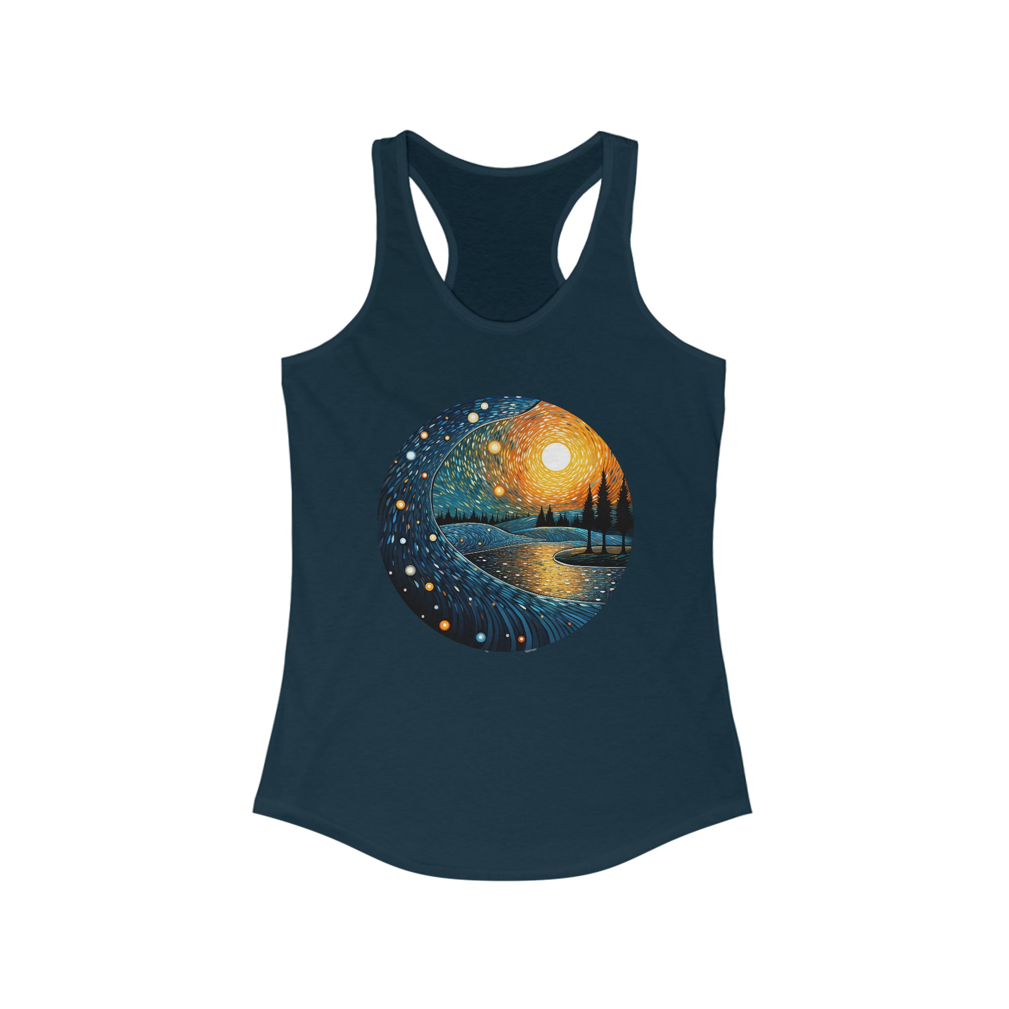 Women's Ideal Racerback Tank - Pointillism Designs 12