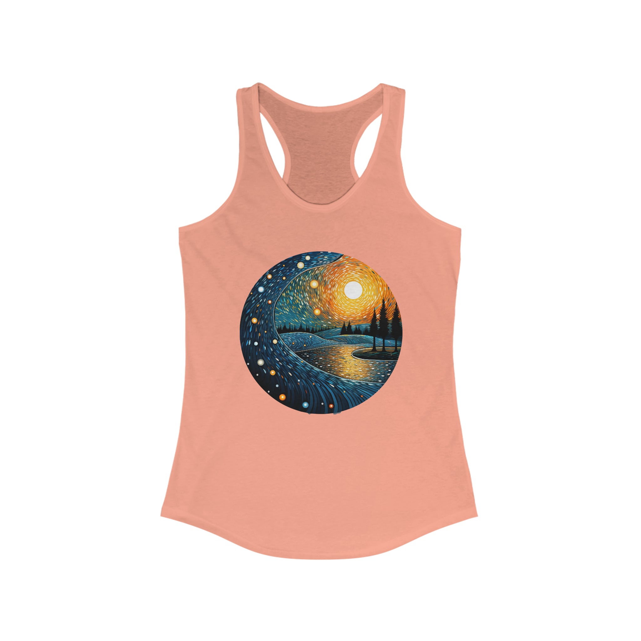 Women's Ideal Racerback Tank - Pointillism Designs 12