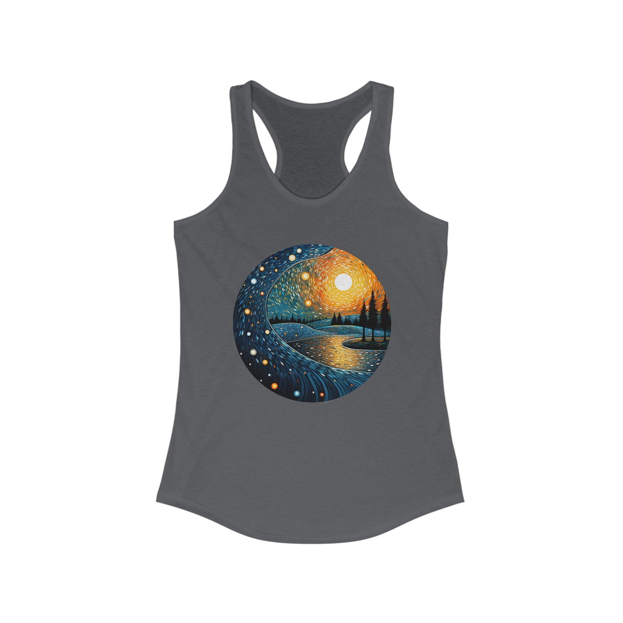 Women's Ideal Racerback Tank - Pointillism Designs 12