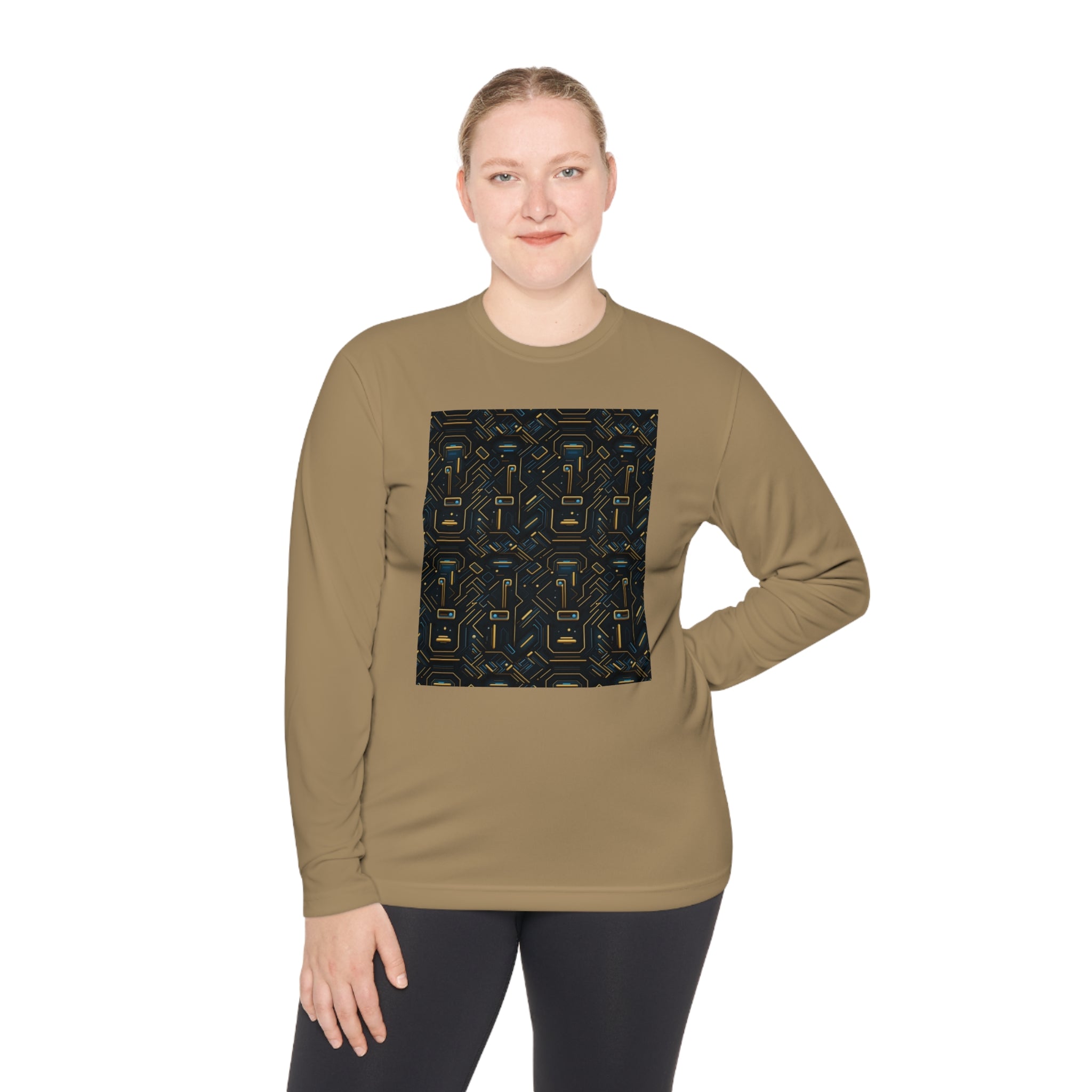 Unisex Lightweight Long Sleeve Tee (AOP) - Abstract Designs 07