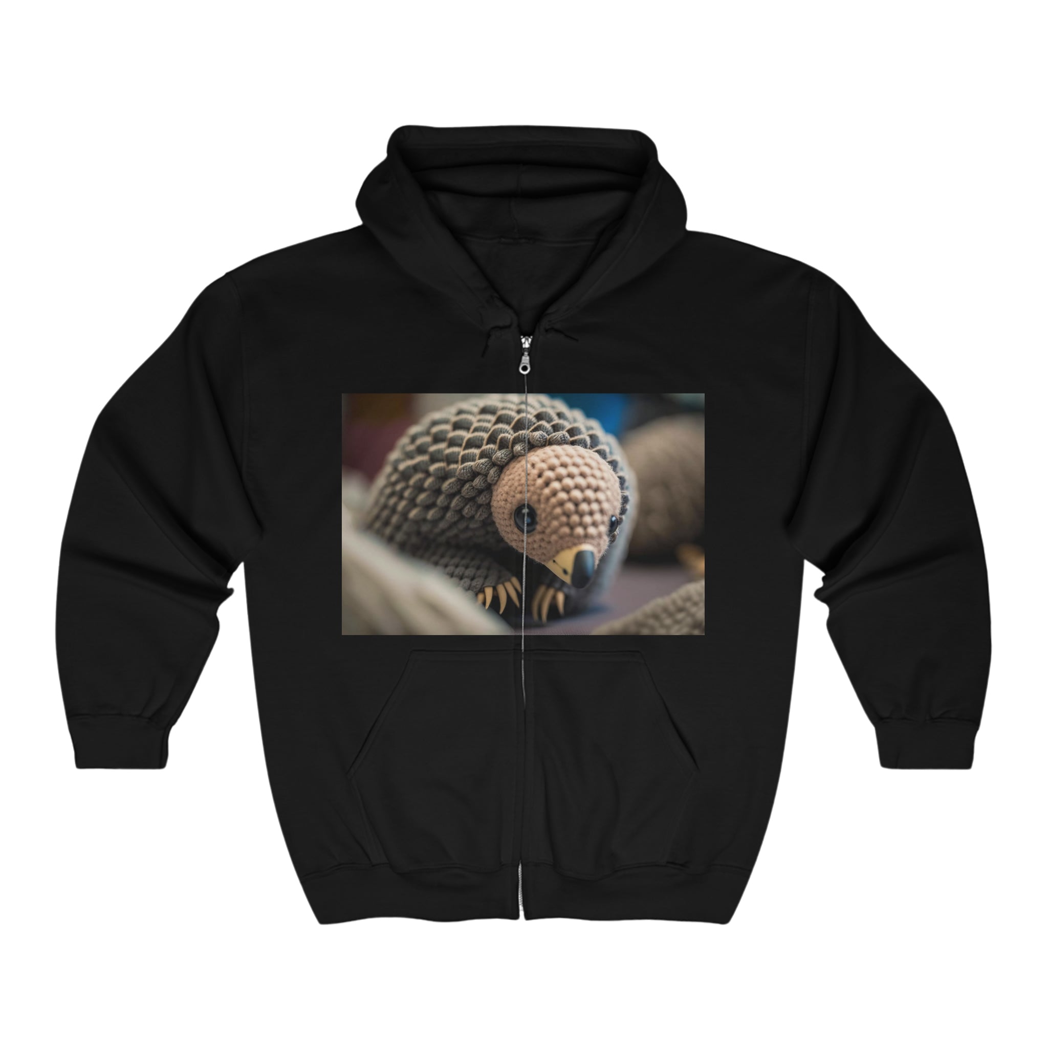 Unisex Heavy Blend™ Full Zip Hooded Sweatshirt - Baby Animals - Pangolin