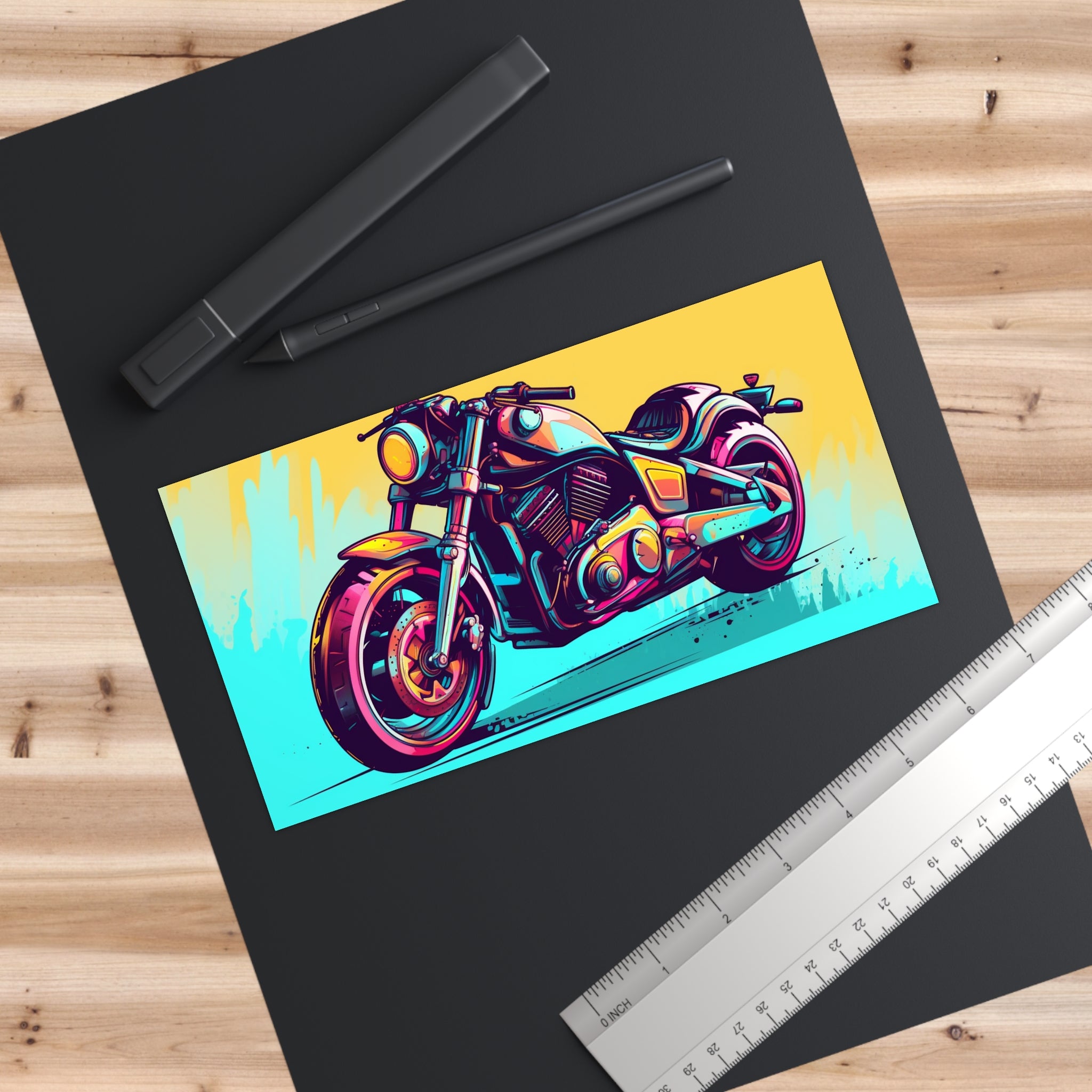 Bumper Stickers - Pop Art Designs, Motorcycle 03