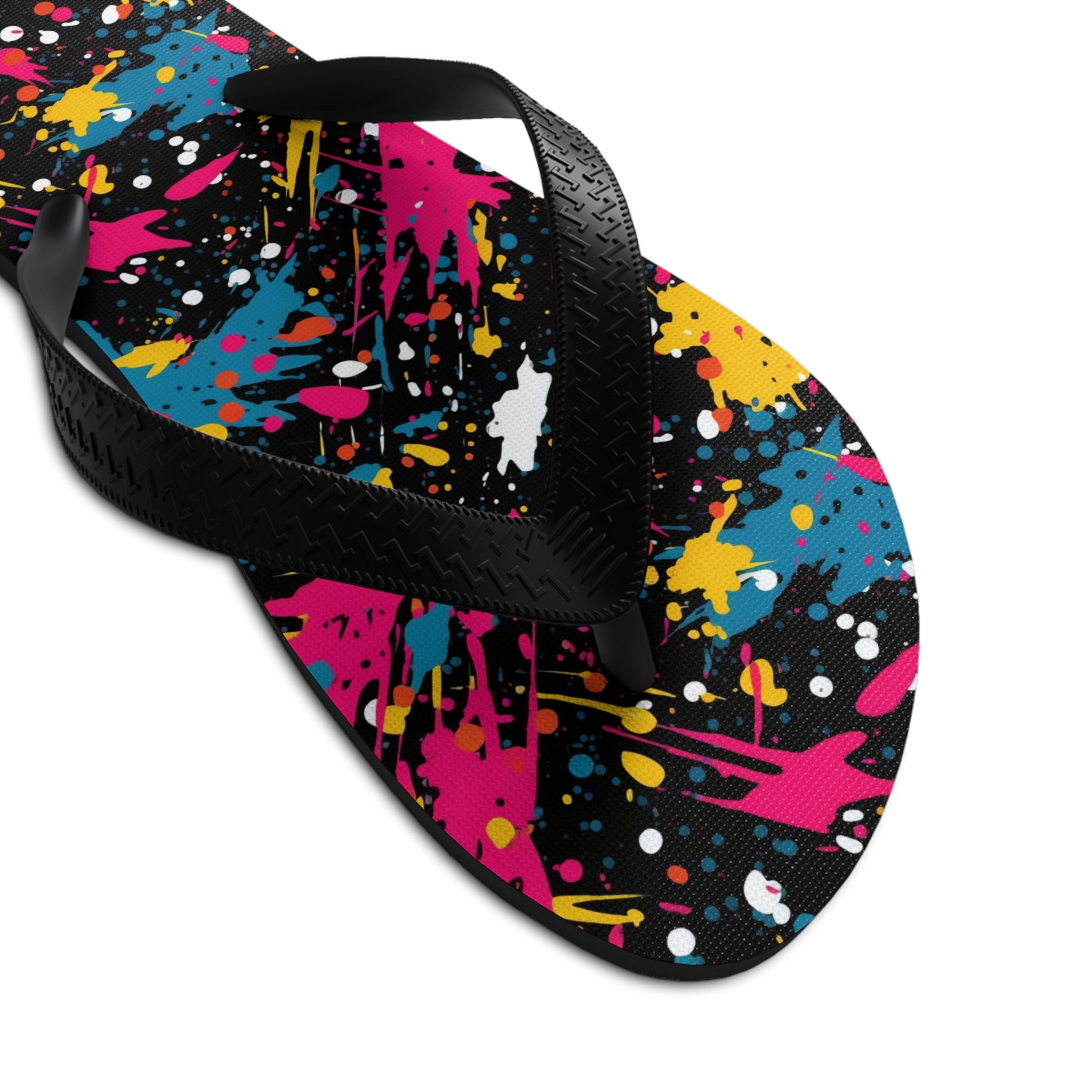 Unisex Flip-Flops (AOP) - Seamless Color Splatter Designs 10