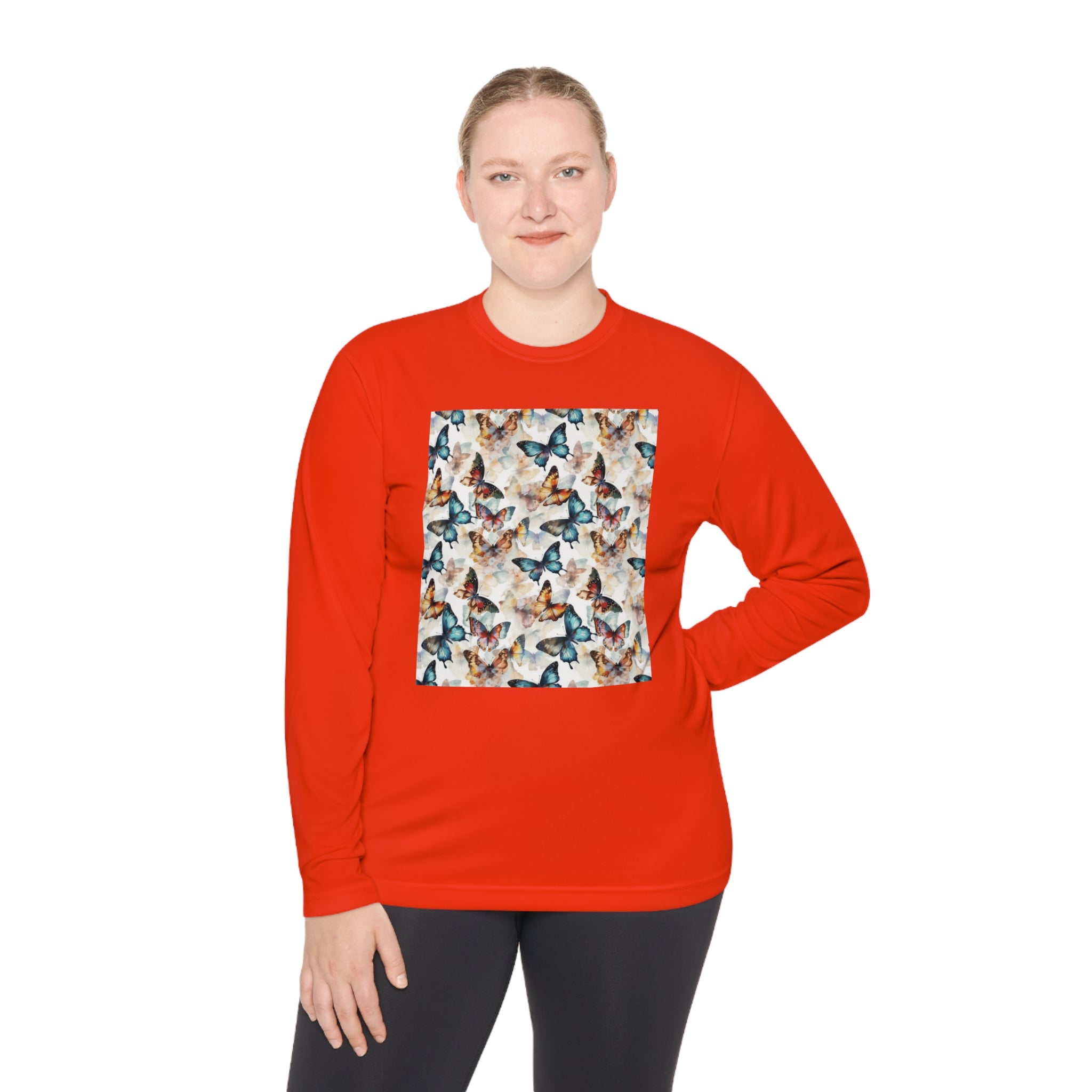 Unisex Lightweight Long Sleeve Tee (AOP) - Abstract Designs 08