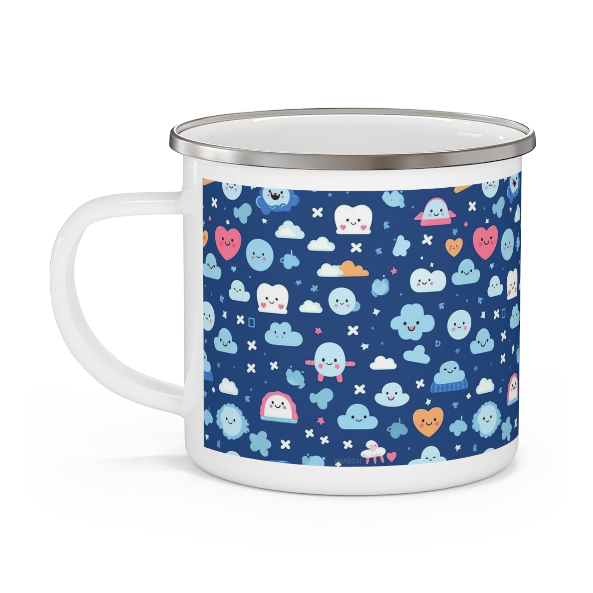 Enamel Camping Mug - Seamless Designs 01