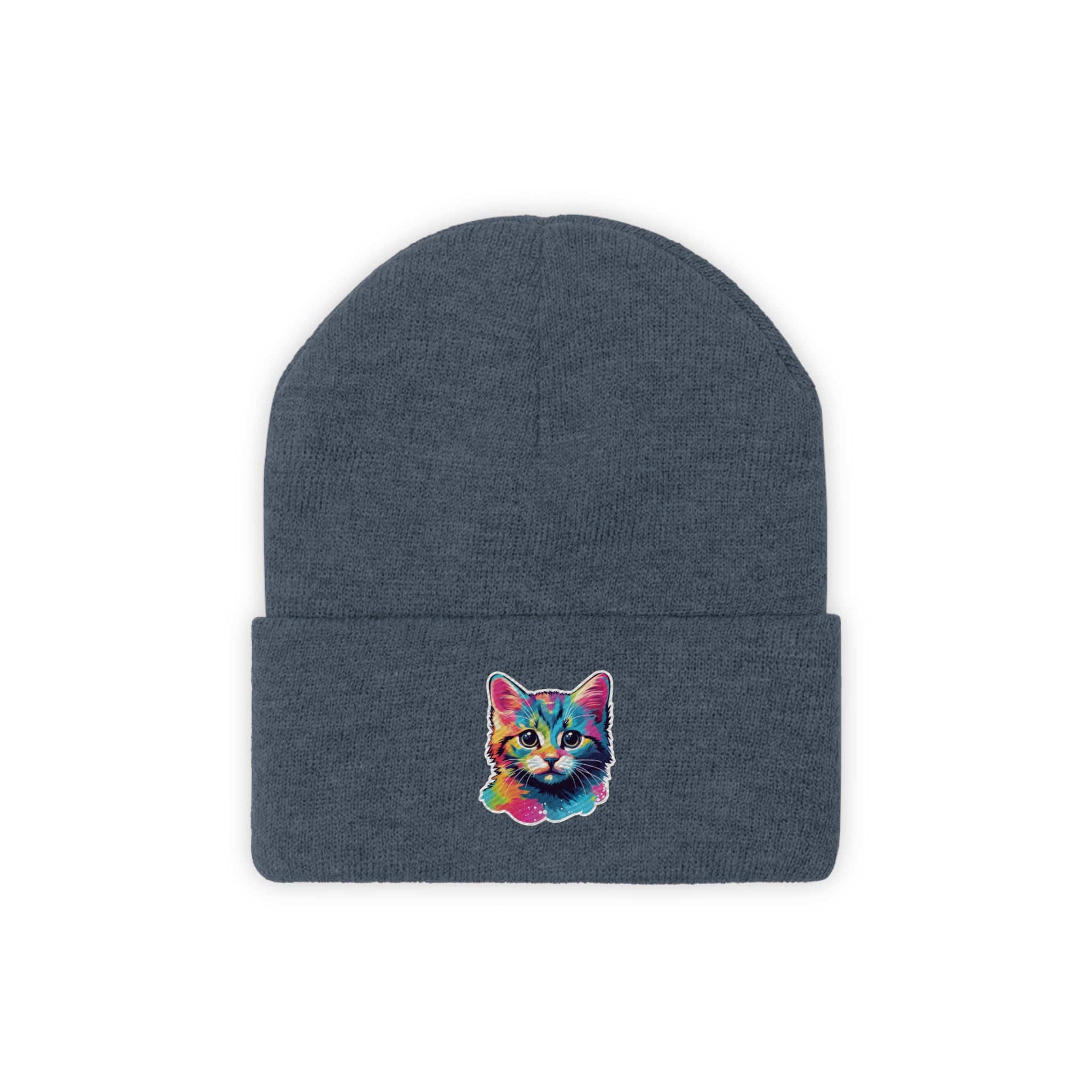 Knit Beanie - Kitten Pop Art 02