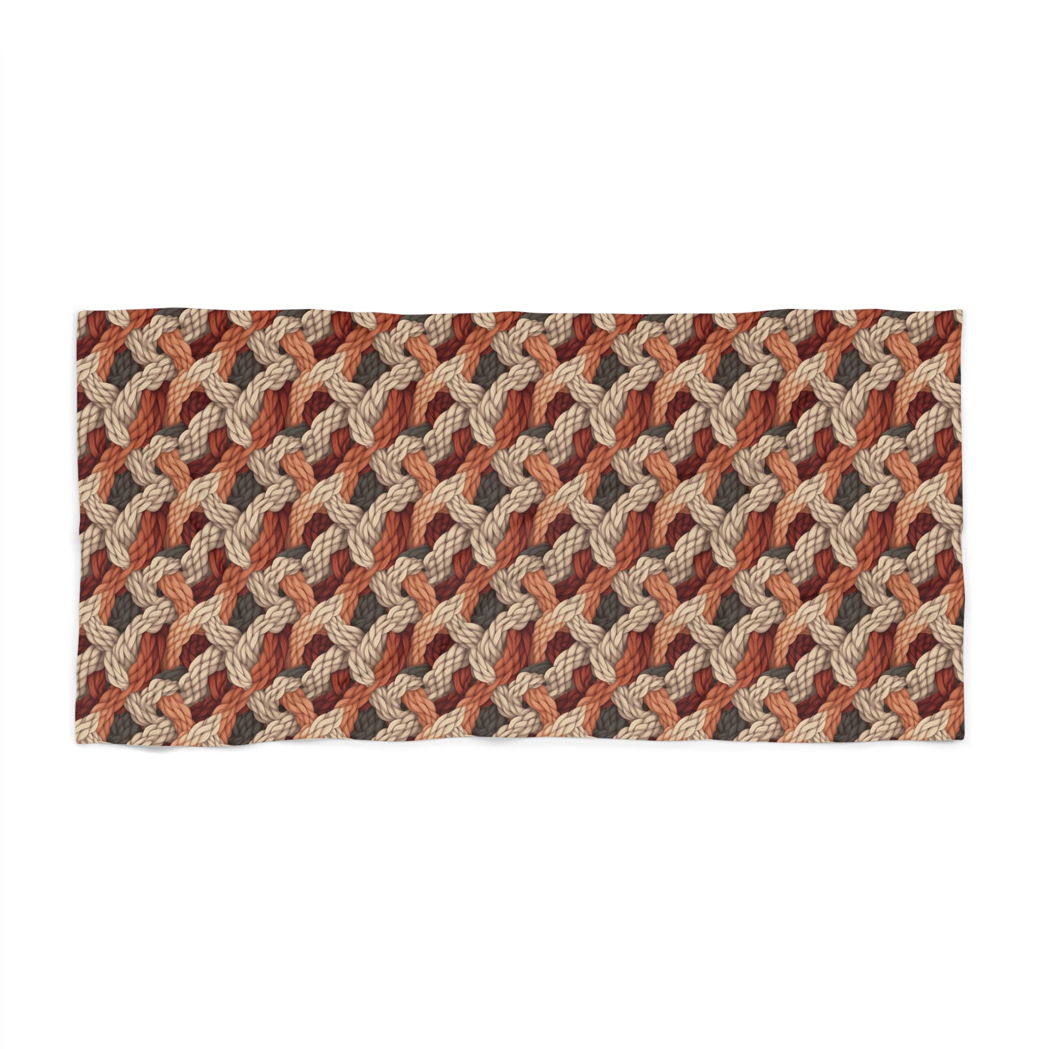 Beach Towel (AOP) - Seamless Knit Art Design 06